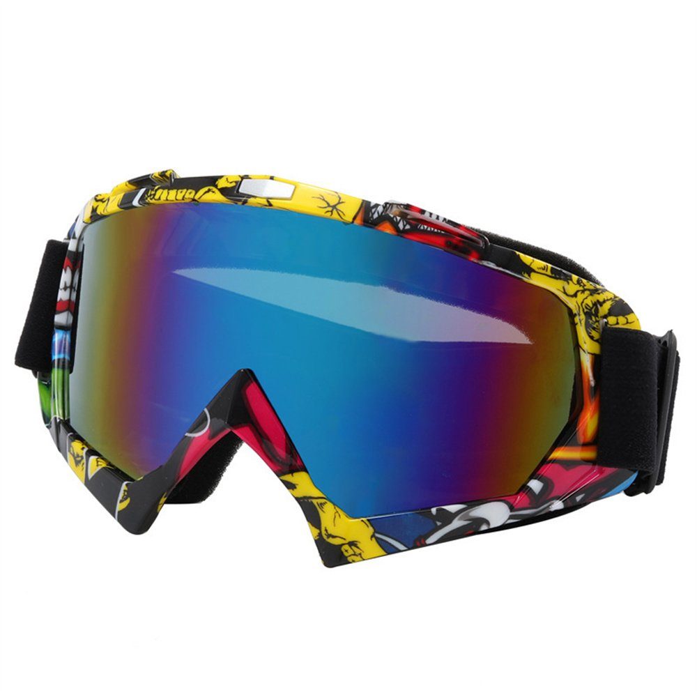 Outdoor-Sportarten Skibrille Skibrille Erwachsene, Gelb Rouemi für winddichte Skibrille für