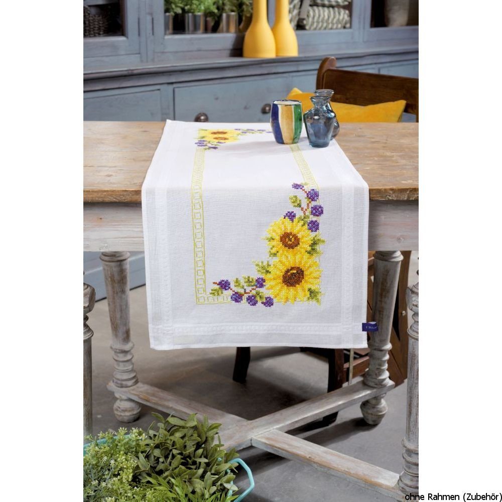 Vervaco Kreativset Vervaco Tischläufer "Sonnenblümchen", (embroidery kit by Marussia)
