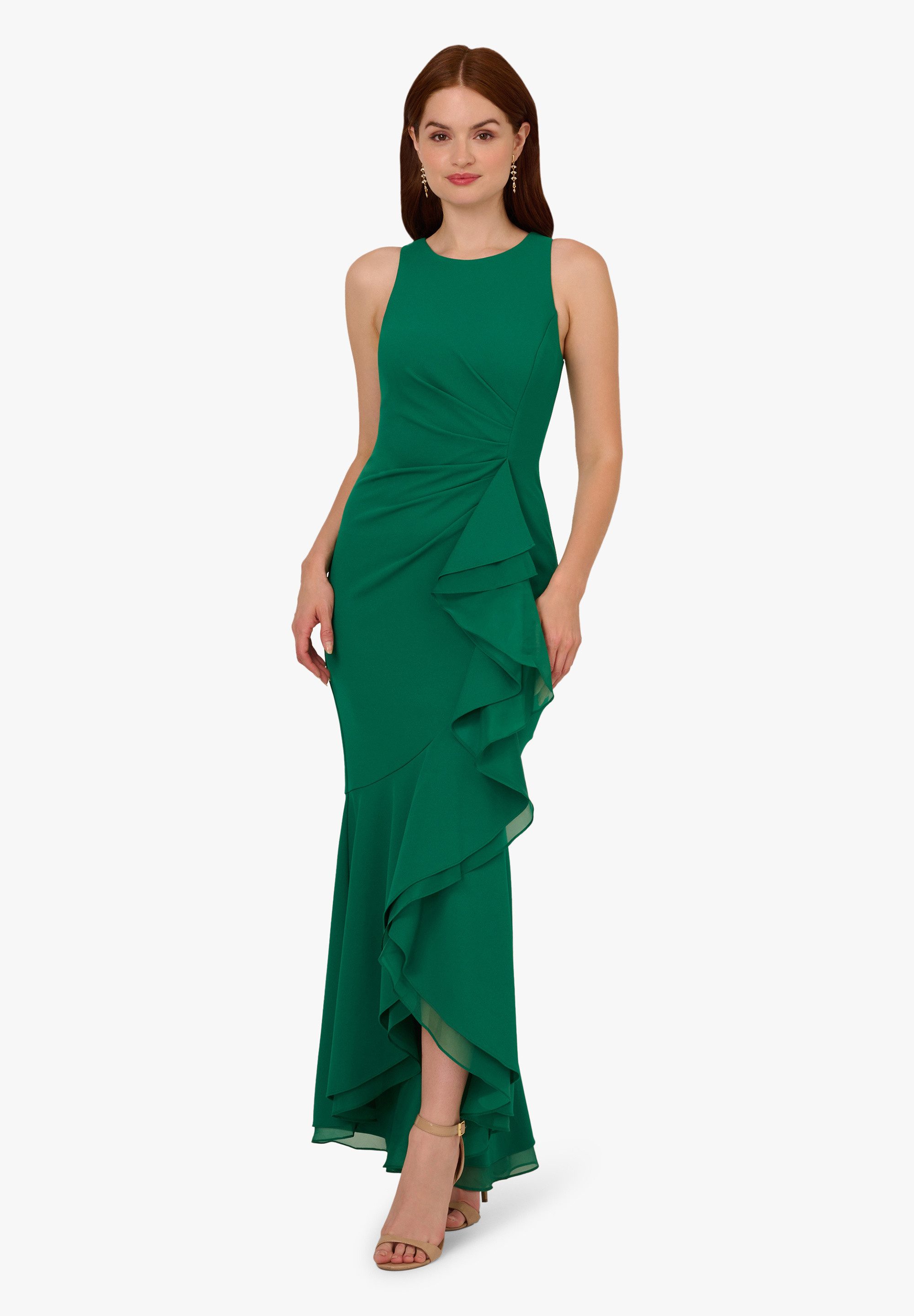 Adrianna Papell Abendkleid Ruffle Crepe Halter günstig online kaufen