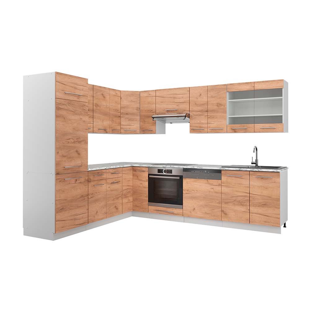 Vicco Küchenzeile R-Line, Weiß Landhaus/Anthrazit, 300 günstig online kaufen