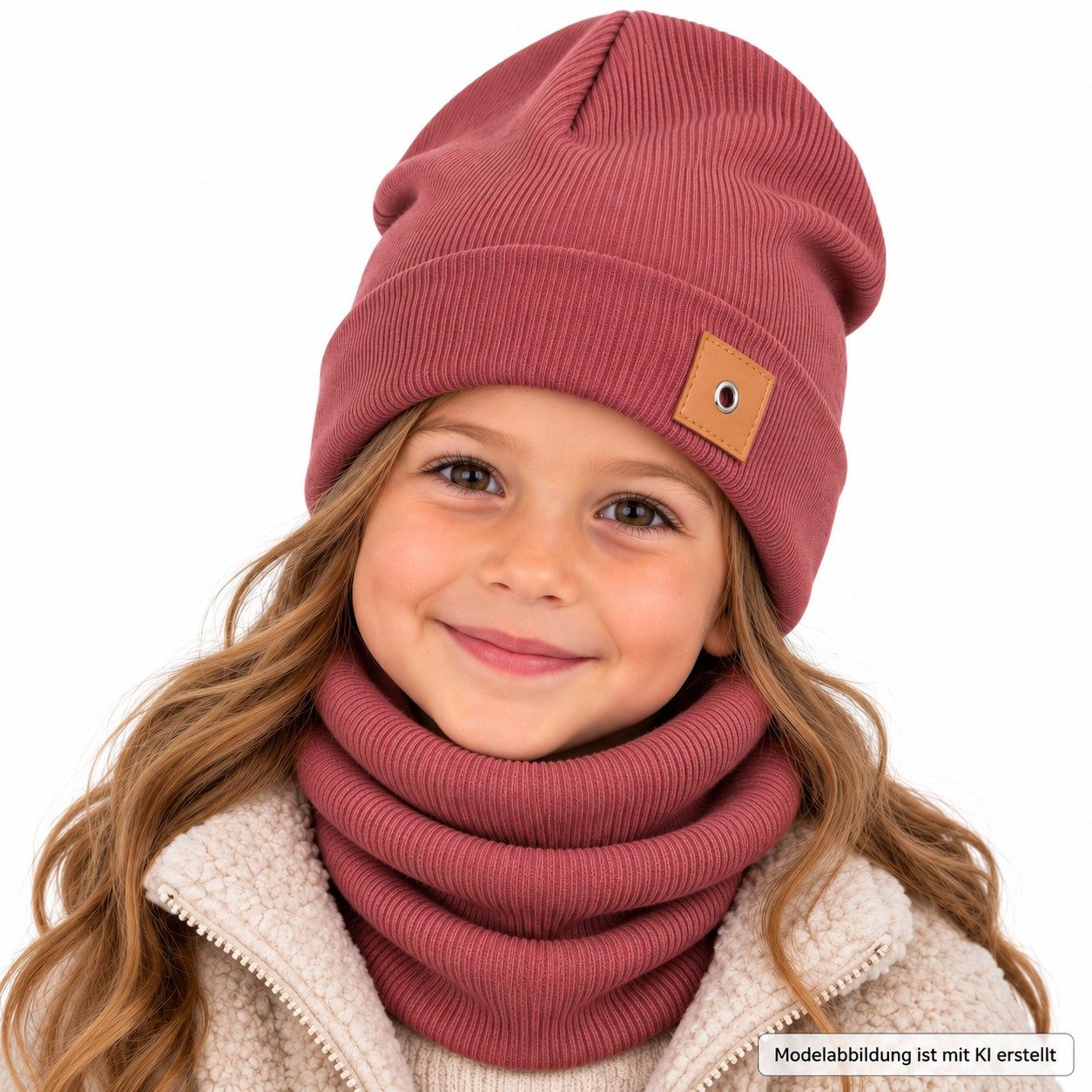 Smarilla Mütze & Schal Kindermütze mit Schal, Winterset für Jungen & Mädchen