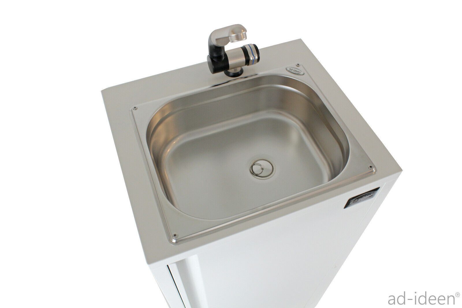 ad-ideen Waschbecken Mobiles Handwaschbecken Spüle Batteriebetrieb Autark Markt Gastro