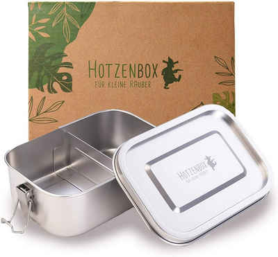 Hotzenbox Lunchbox HOTZENBOX Brotdose Edelstahl, Premium, Mini 800ml mit, Trenner, Farbe: Silber