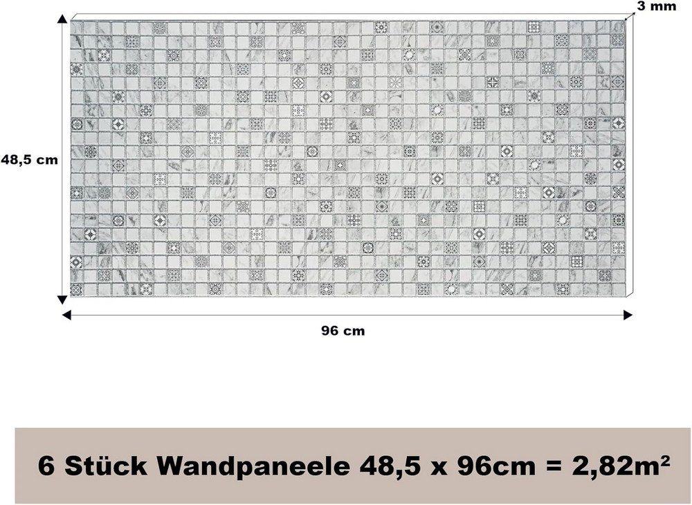 MDEKOR 3D Wandpaneel PVC Wandverkleidung 48,5x96 günstig online kaufen