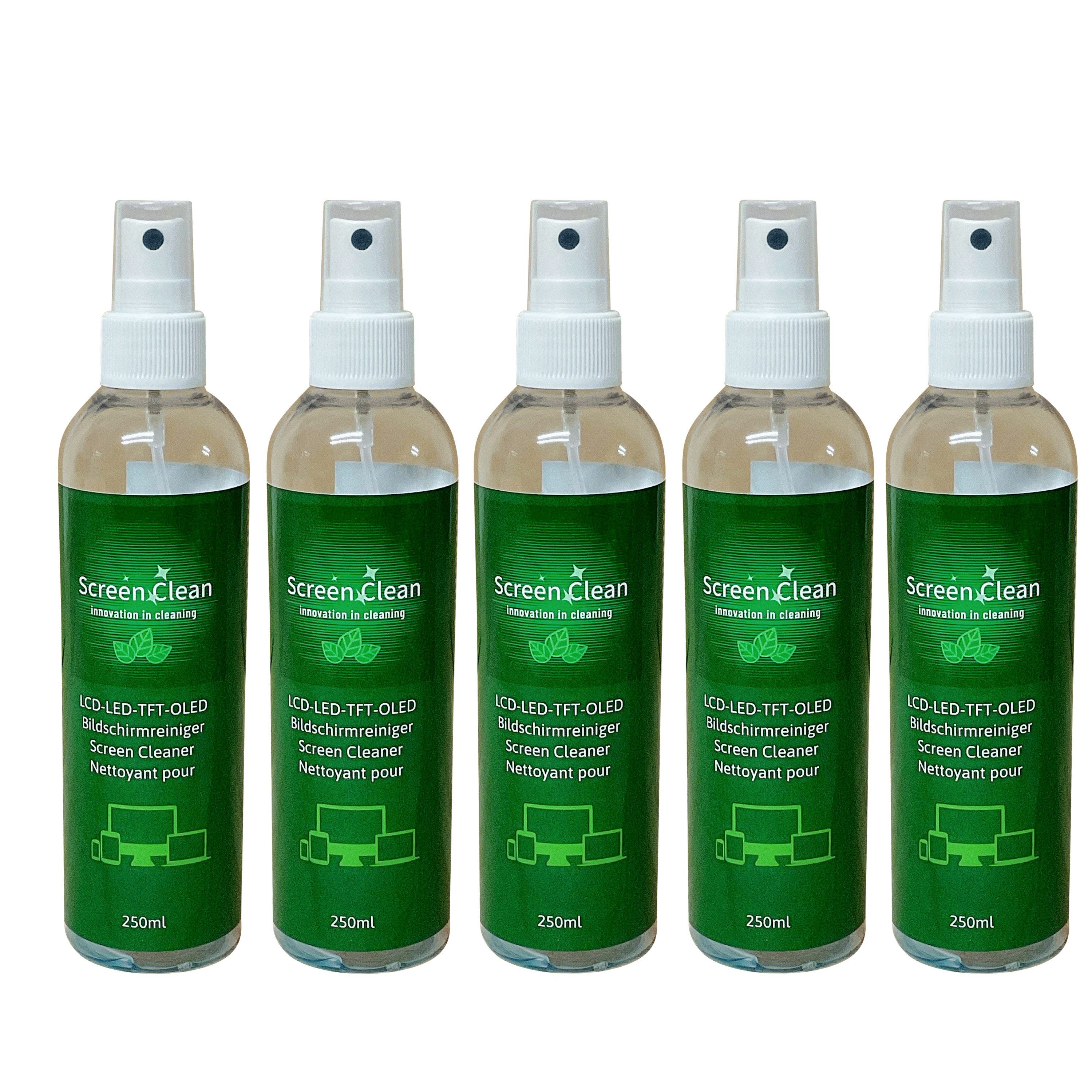 5er Pack Bildschirmreiniger 250ml Reinigungsspray
