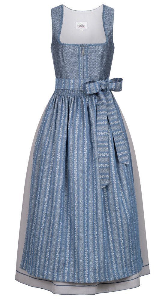 Dirndl Nübler von in Blau lang Dirndl Marga Nübler