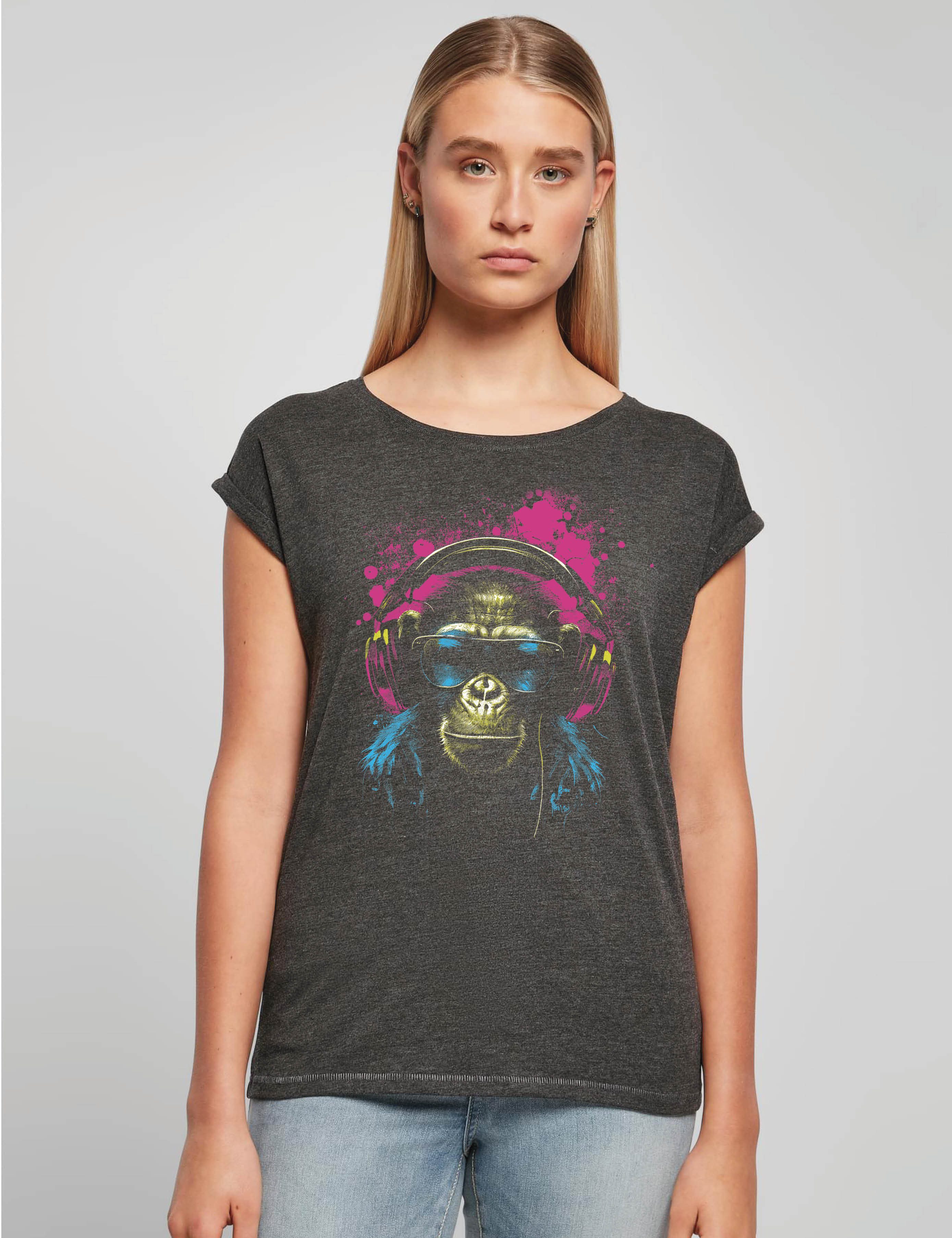 Youth Designz Print-Shirt "Affe Headset" Damen günstig online kaufen