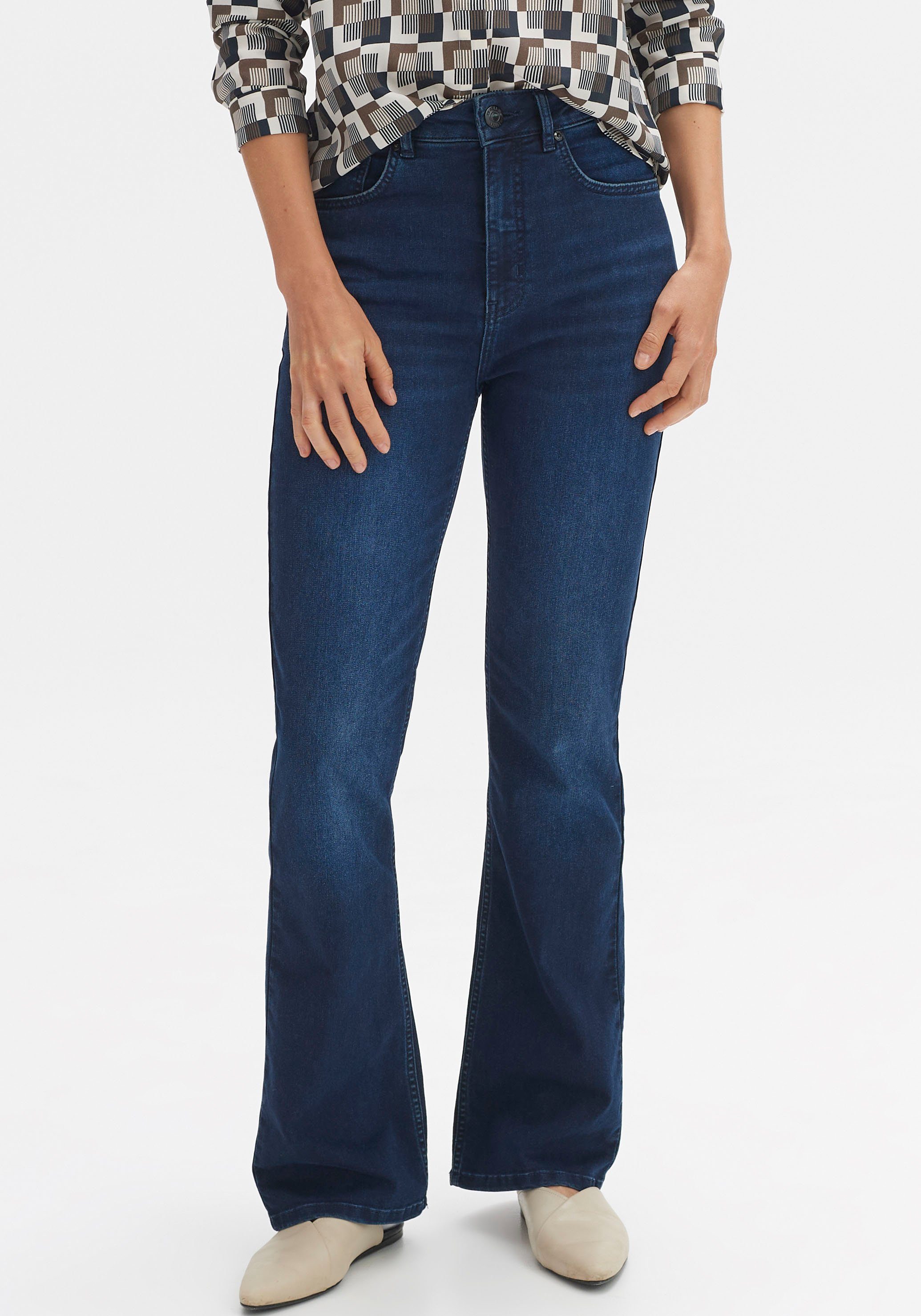 OPUS Slim-fit-Jeans Edris mit Abriebeffekten