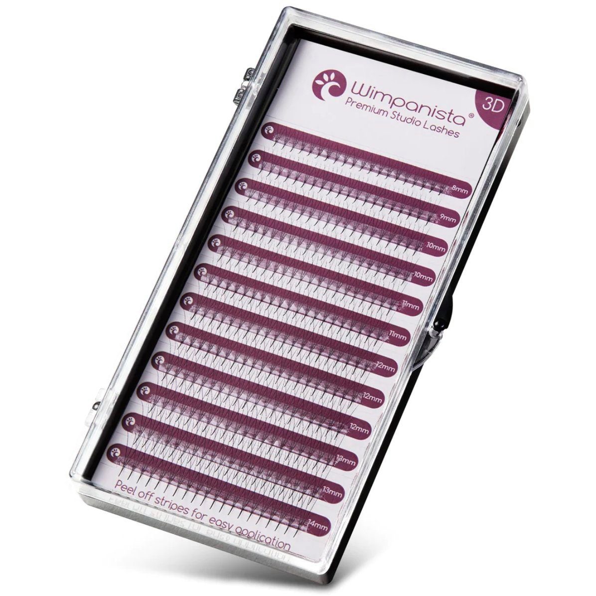 Wimpanista Einzelwimpern 3D Pointy Base Wimpernfächer D Curl 0.07 mm Mix 8-14 mm, 1 tlg.