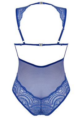 Obsessive Body Giselia Body mit Spitze transparent - blau (1-tlg) mit Bügel