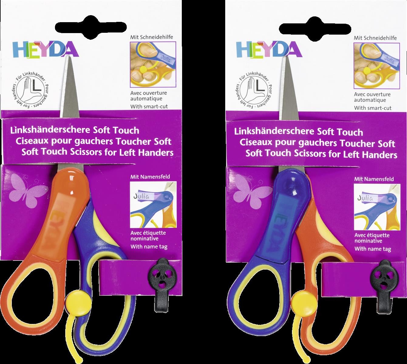 BRUNNEN Papierscheren Heyda Linkshänderschere Soft Touch, 1 Stück