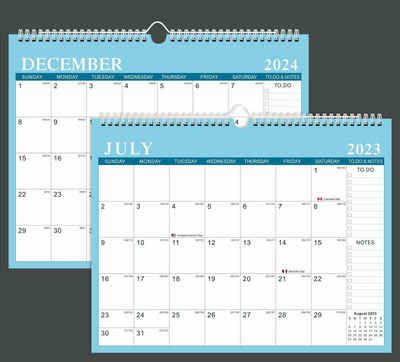 XDeer Wandkalender Kalender Wandkalender 2023 2024 - Großer Monatskalender Juli 2023 bis, Dezember 2024 - Familienkalender 2023/24 Querformat