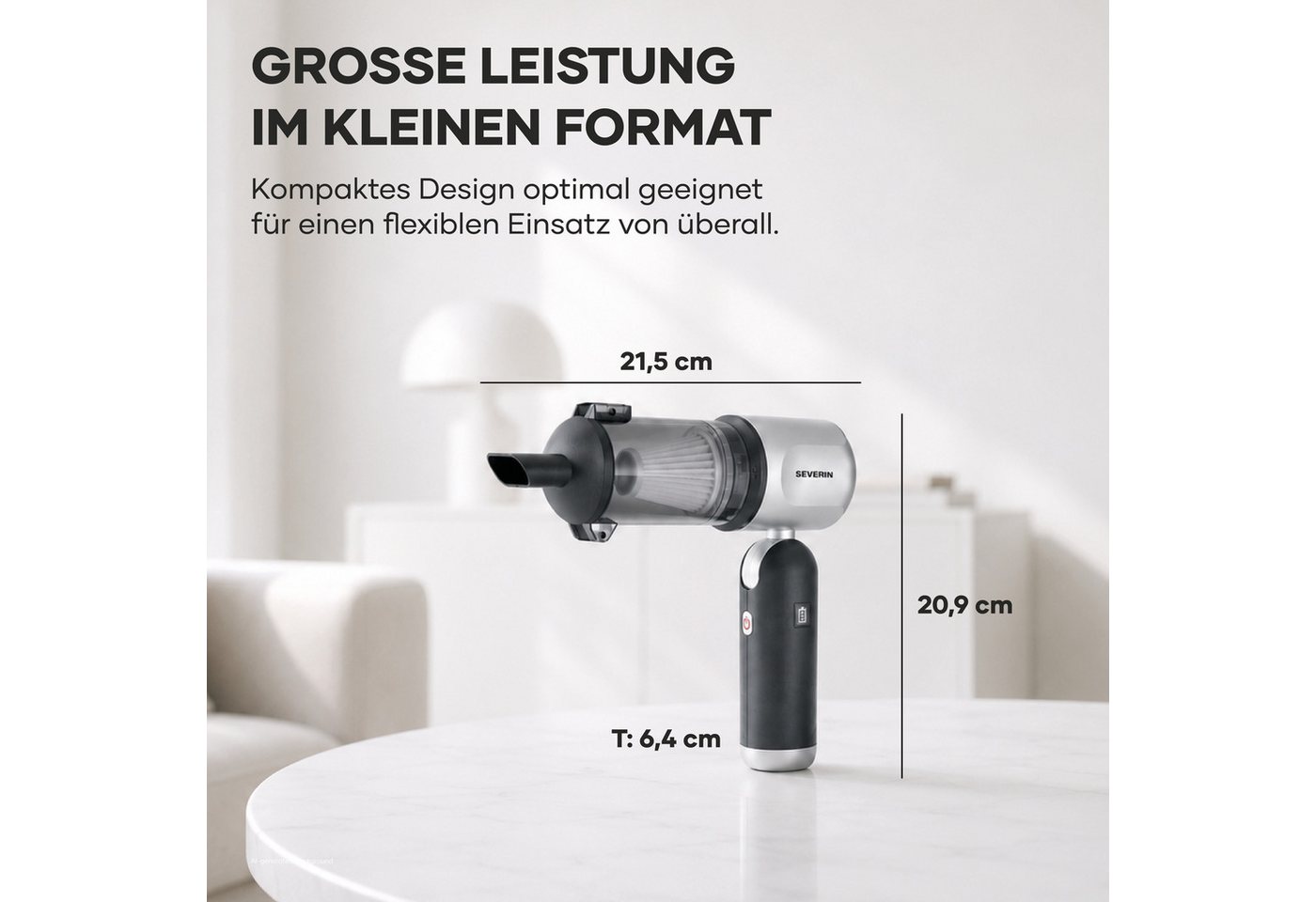 Severin Akku-Handstaubsauger S-Power DuoBoost, HV 7149, 120 W, 3-in-1, Luftbläser & Aufpumper, 17000Pa, kabellos, 120W, anthrazit