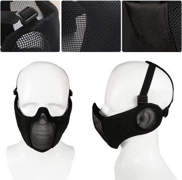 UE Stock Sportbrille Airsoft Mesh Maske mit Brille Faltbar für Paintball Schießen Cosplay