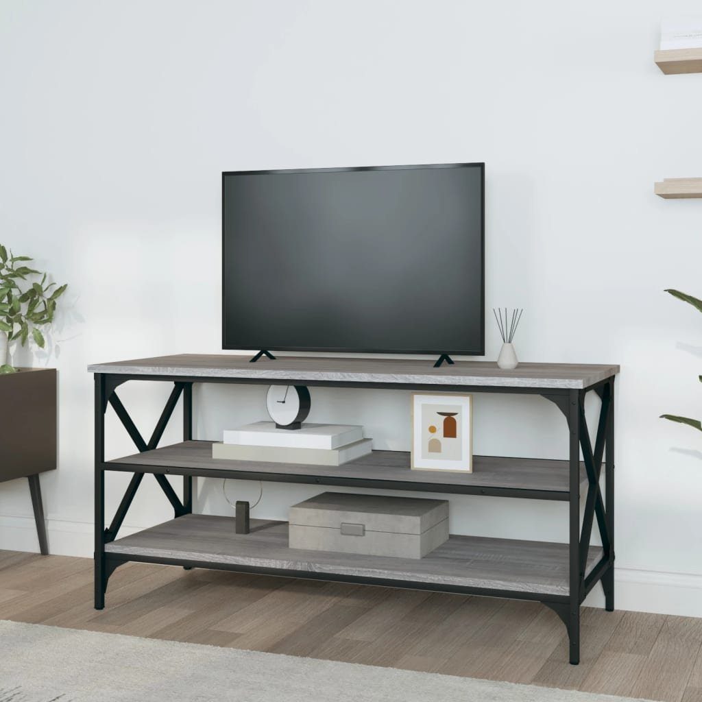 Grau furnicato 100x40x50 cm Sonoma TV-Schrank Holzwerkstoff Beistelltisch (1-St)
