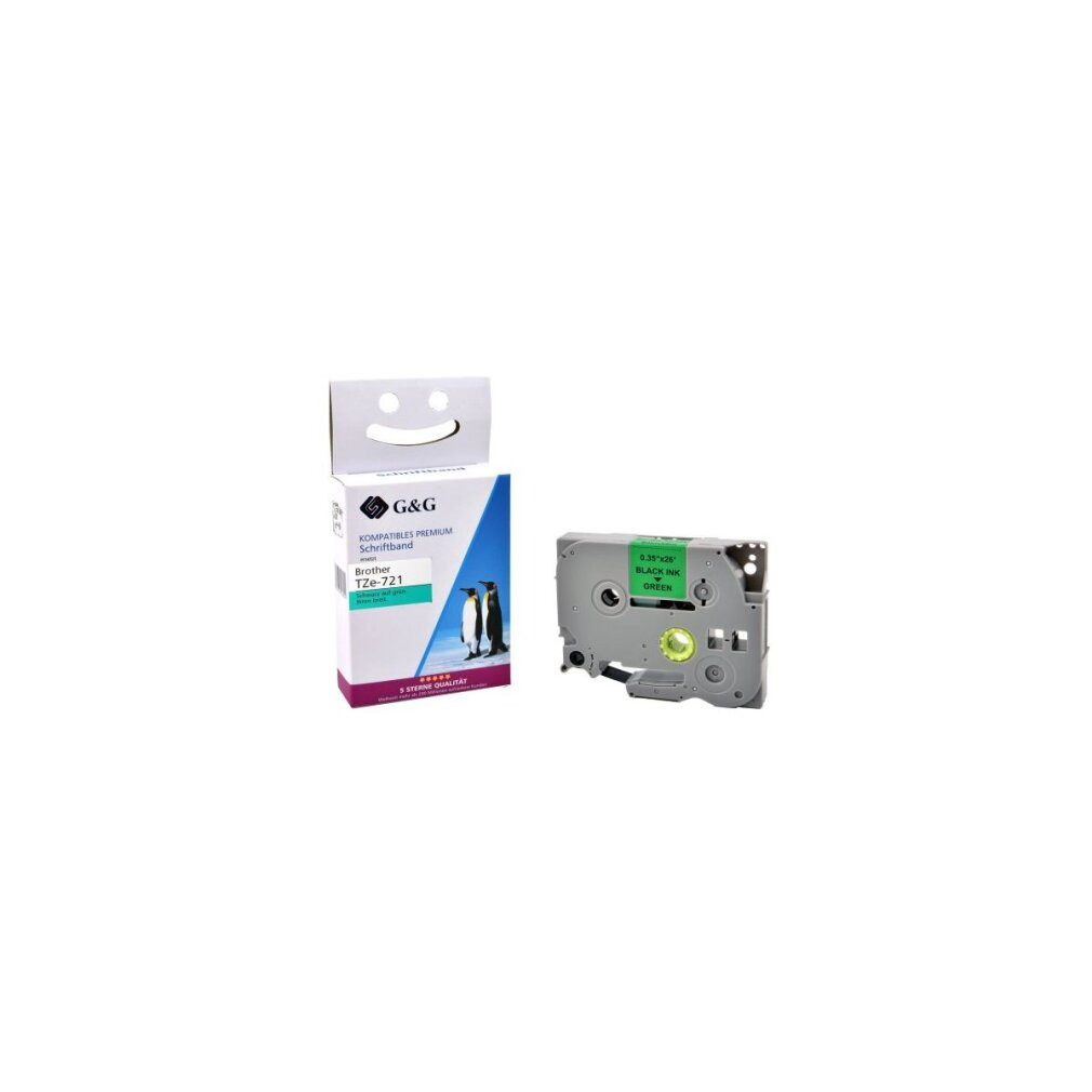 G & G Verlagsgesellschaft Druckerband G&G Schriftband kompatibel mit Brother TZe-721