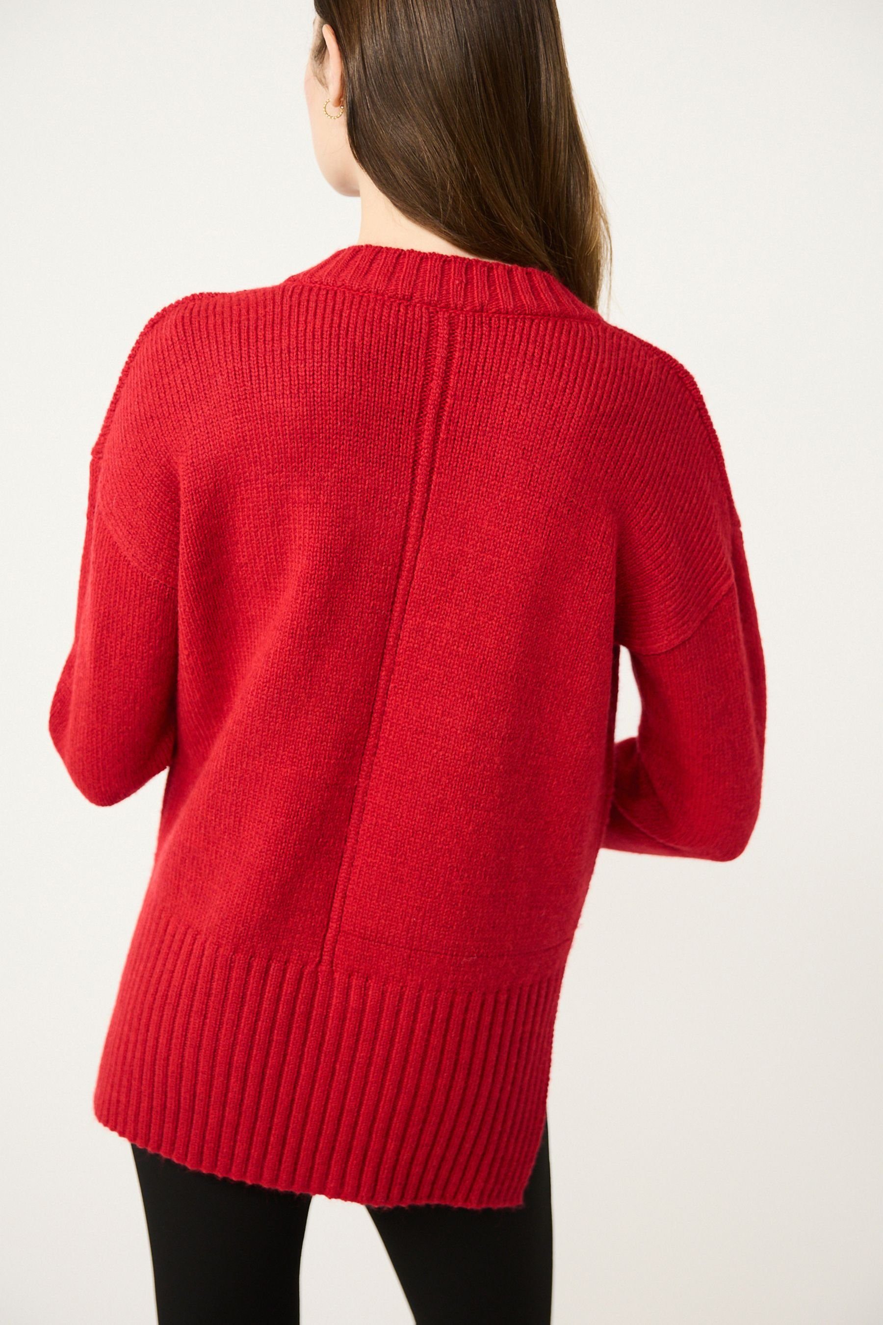 (1-tlg) V-Ausschnitt-Pullover Red mit Next V-Ausschnitt Pullover