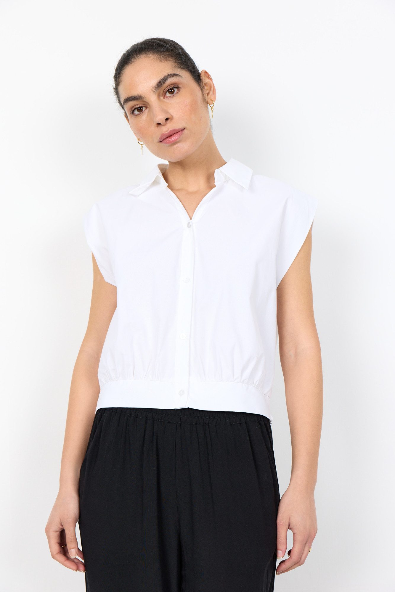 soyaconcept Langarmshirt SC-NETTI 123 - Hemdbluse mit Kragen und Knopfleiste - Bluse Damen