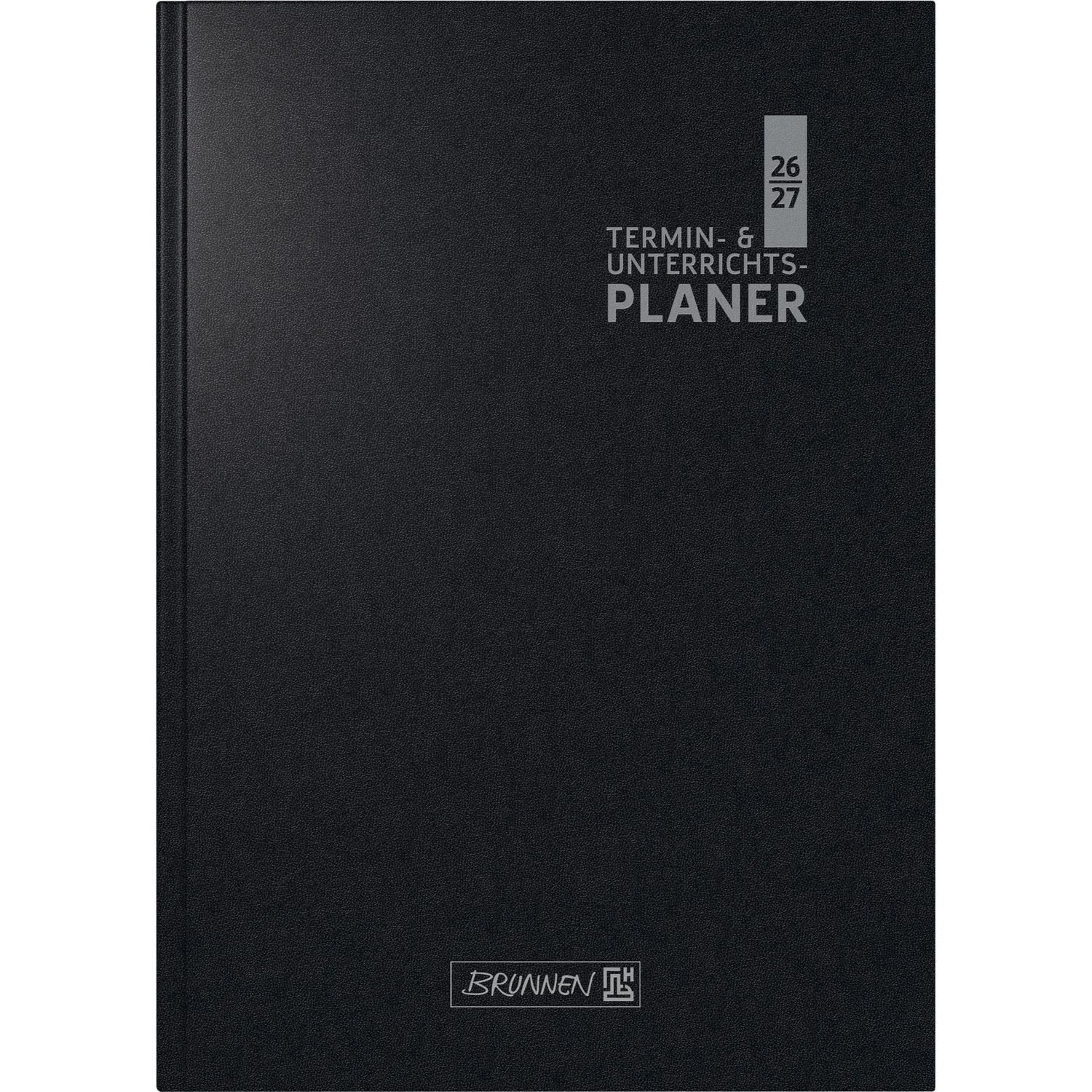 Baier & Schneider Lehrerkalender Termin- & Unterrichtsplaner 2026/2027, A5, Kunststoff, schwarz