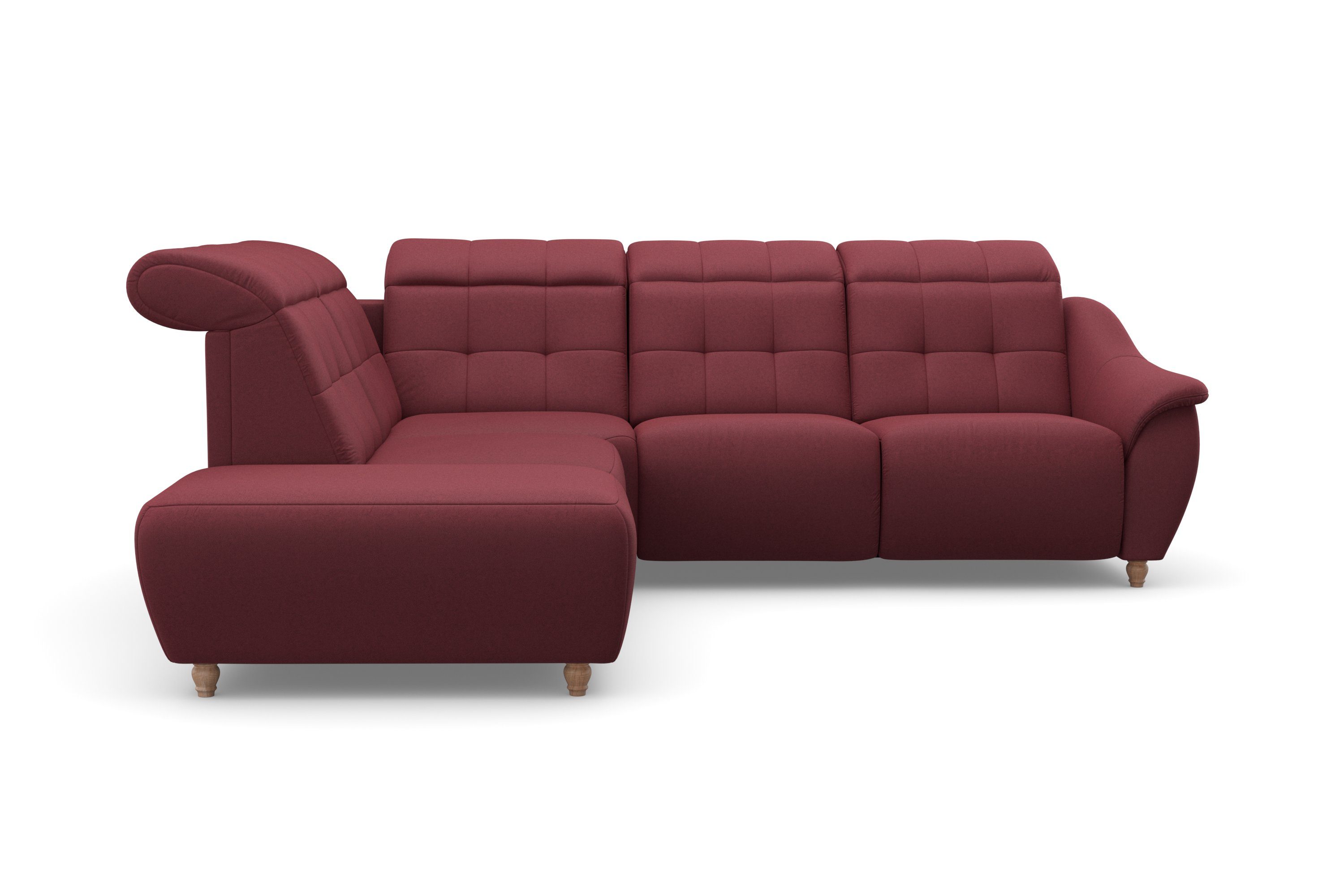 Home affaire Ecksofa Boston L-Form, Kopfteilverstellung günstig online kaufen