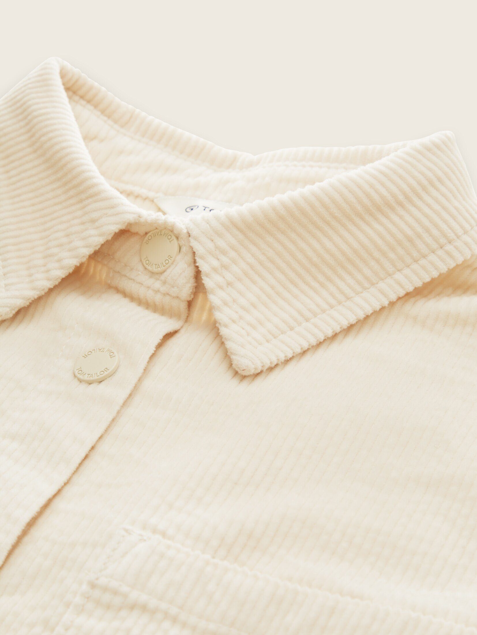 TOM TAILOR Cord-Overshirt Oversized Langarmhemd