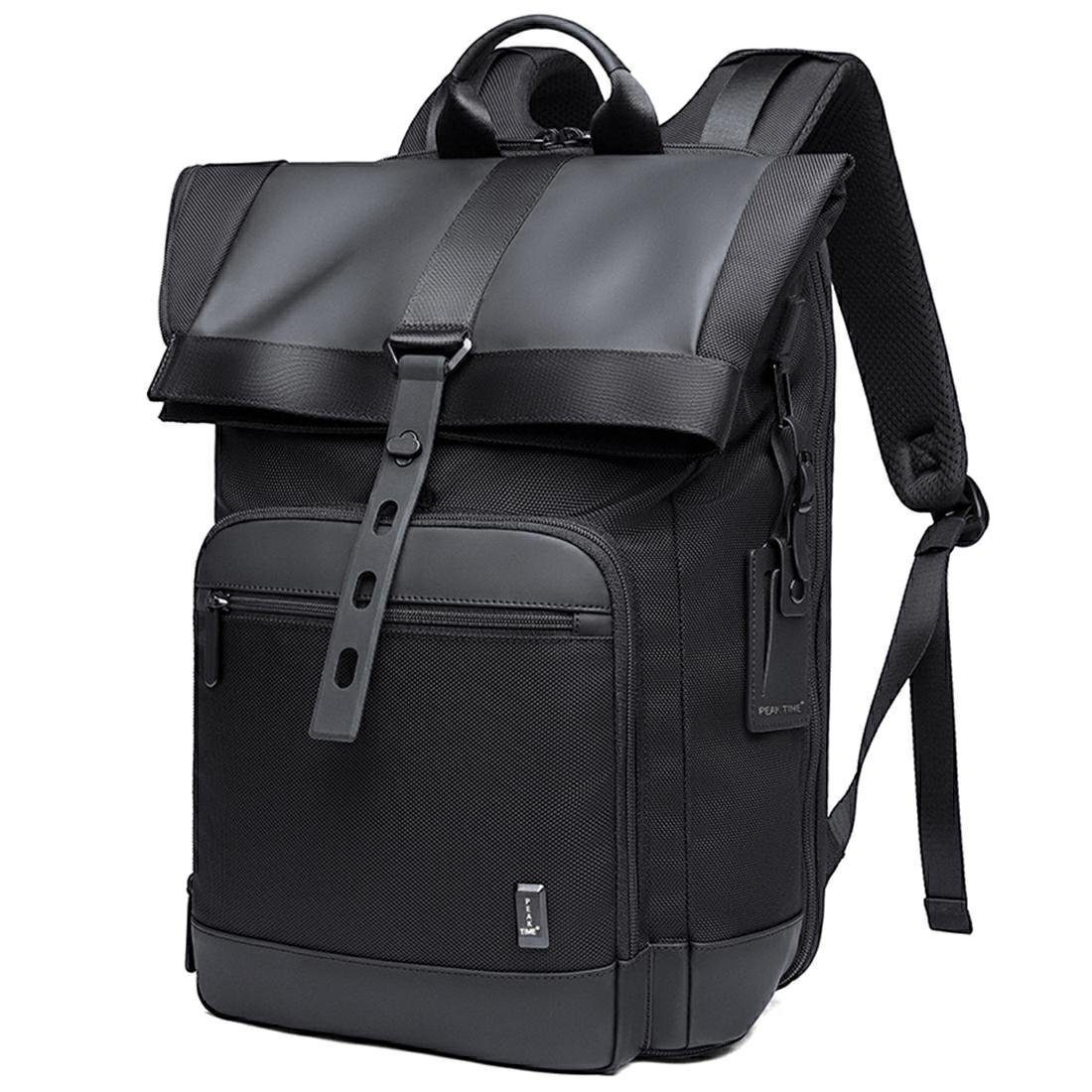 PEAK TIME Tagesrucksack PT-303, Cityrucksack mit Rolltop