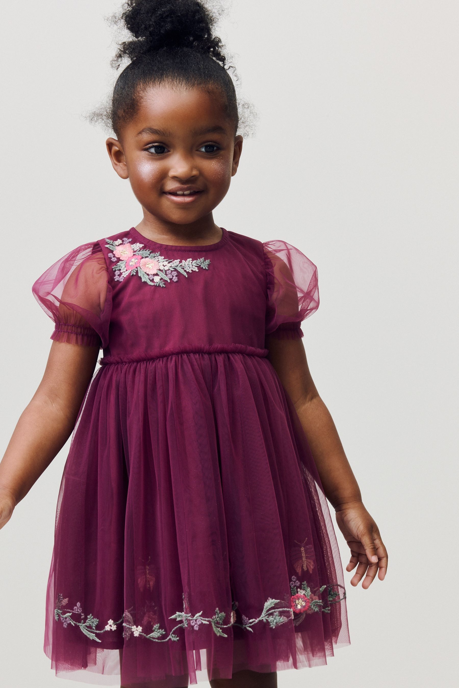 Next Partykleid Besticktes Kleid aus Netzstoff günstig online kaufen