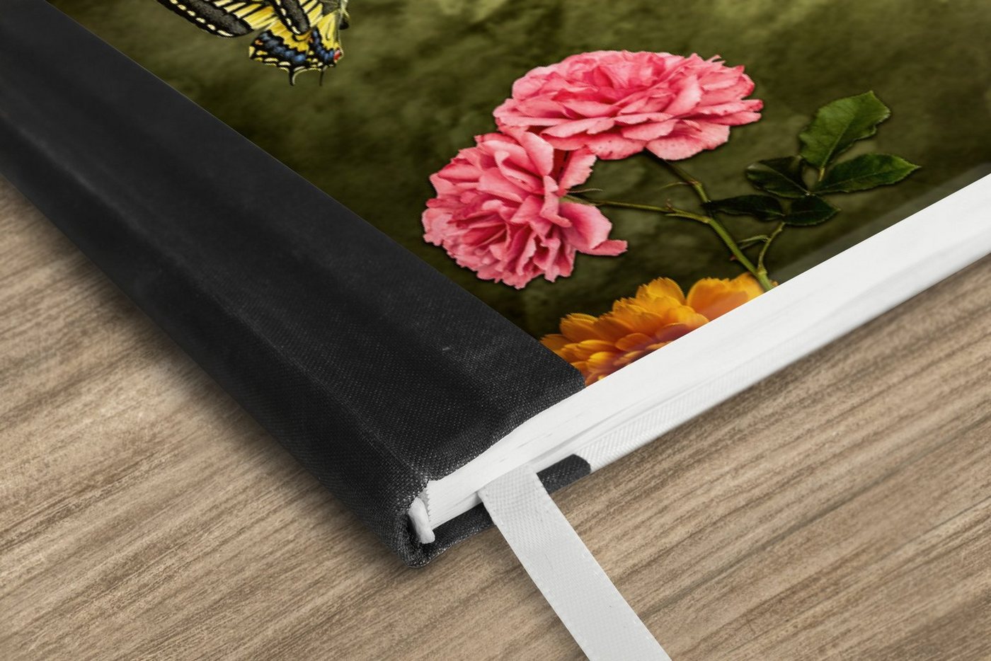 Thumbnail - MuchoWow Notizbuch Frau - Blumen - Farben - Schmetterlinge - Rosen - Kopftuch, Notebook, Notizblock a5, Tagebuch, Journa...