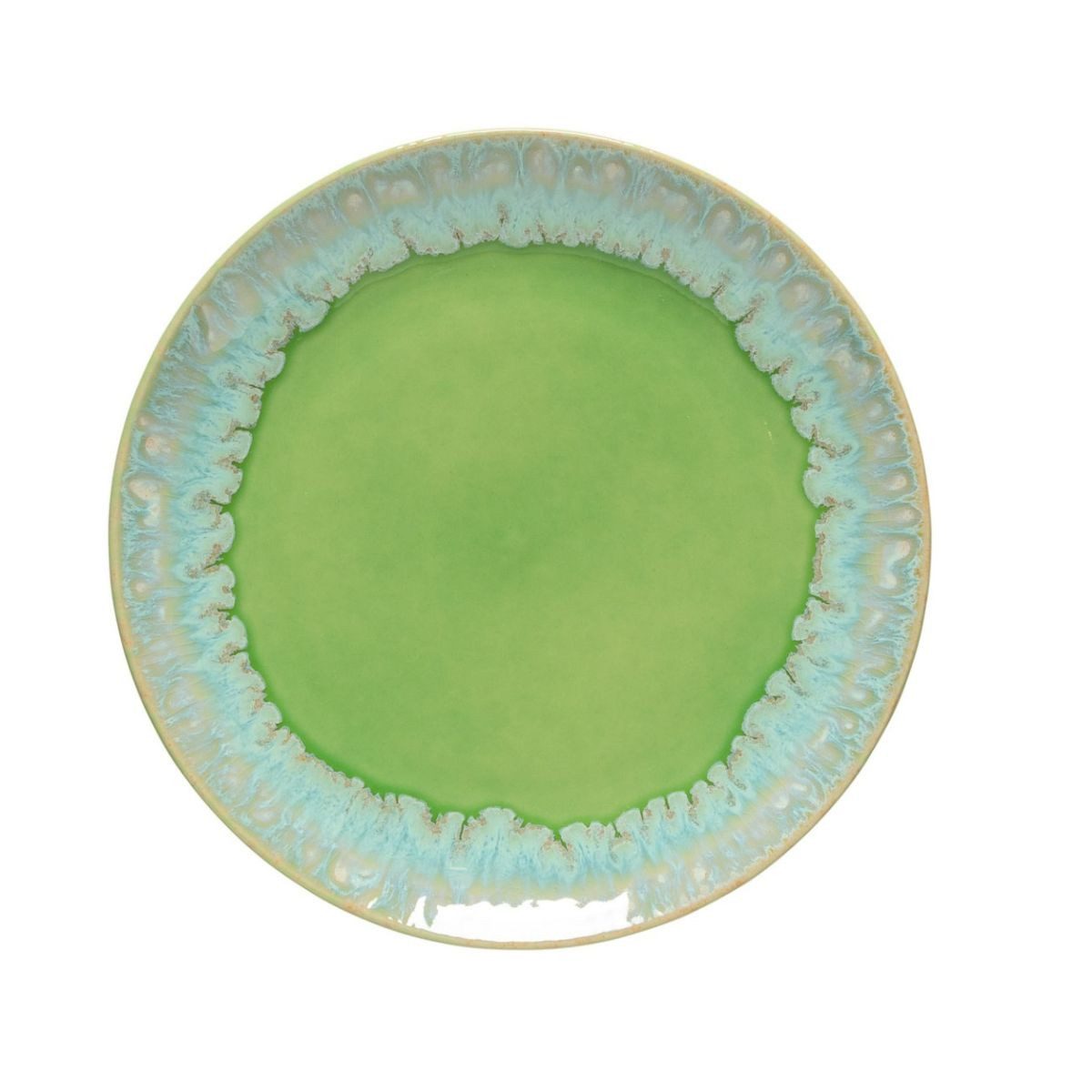 Costa Nova Frühstücksteller Taormina Lime Green Salat/Dessert/Frühstücksteller, 21,6 cm, Casafina, (1 St), Hohe Brenntemperaturen, porenfrei hygienisch, wärmeschockbeständig