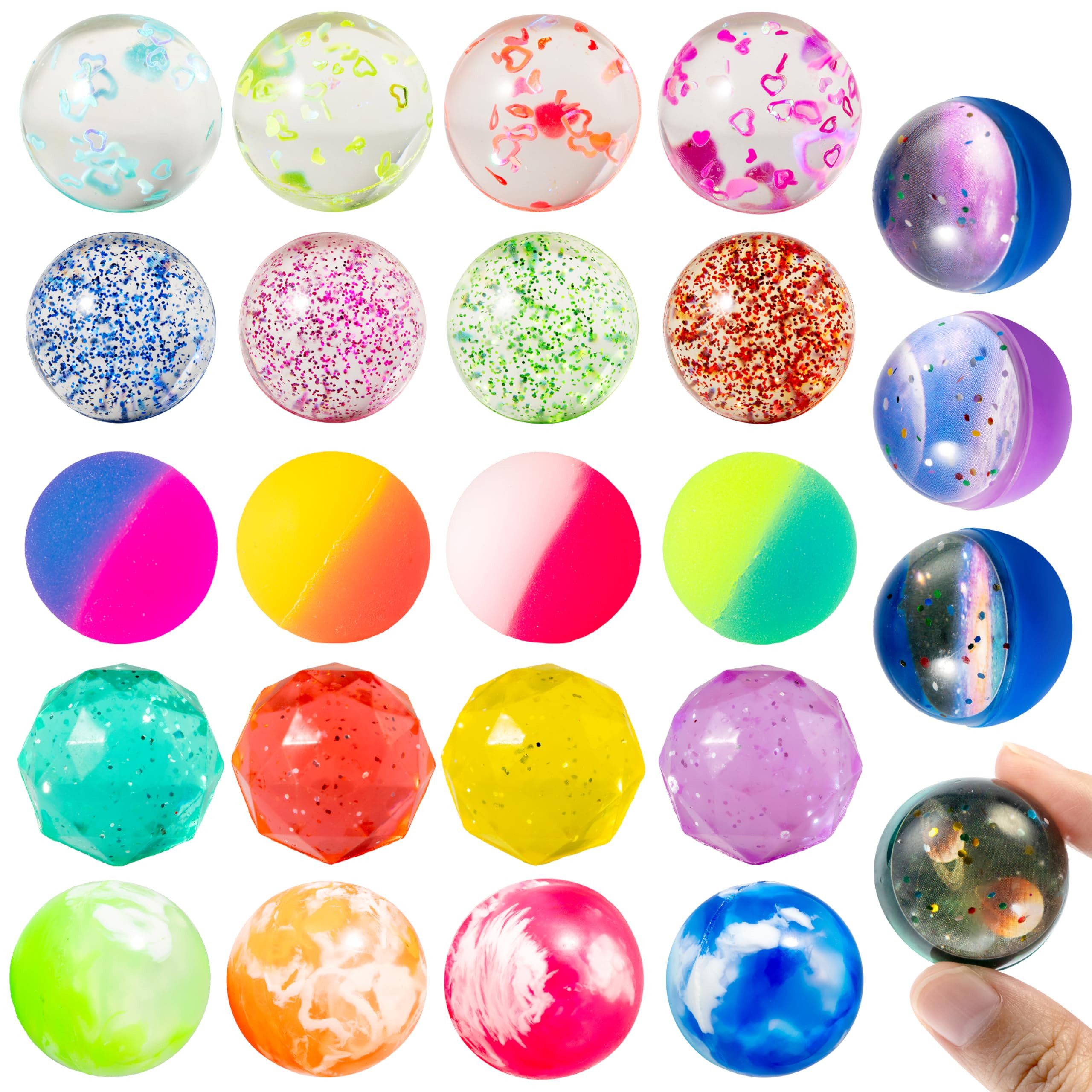 JOYIN Flummi JOYIN 24 Flummies 32mm, Mitgebsel, Geschenke für Kindergeburtstag (24-St)