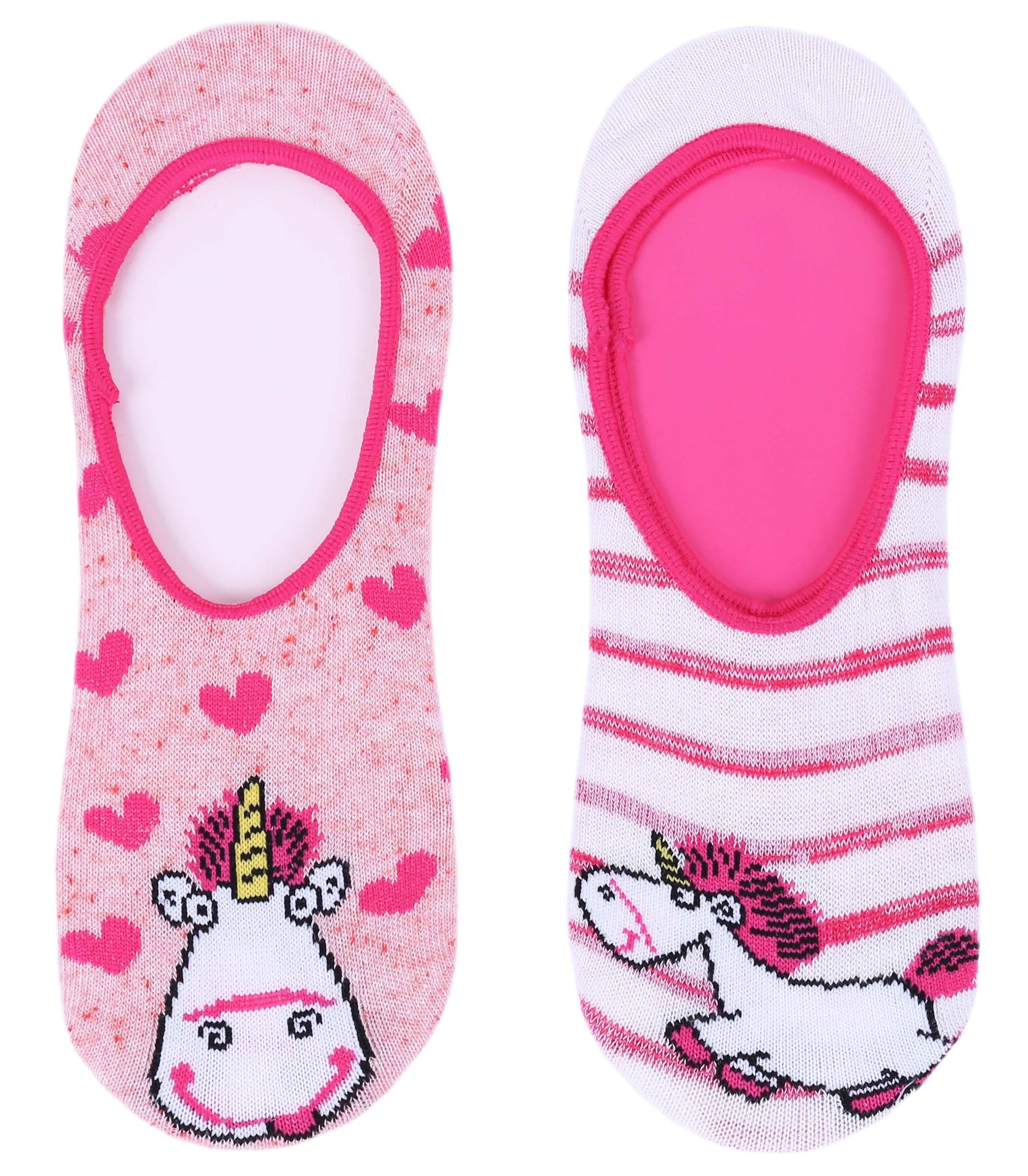 Despicable Me Haussocken DESPICABLE ME UNICORN Füßlinge für Damen pink - 2 Paar