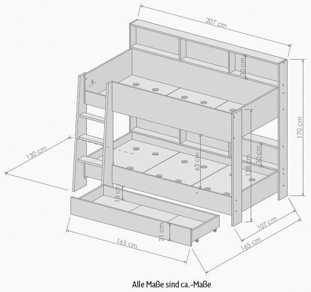 Relita Sway bed drawer offers additional storage space, roller guides, and an easy-care surface.