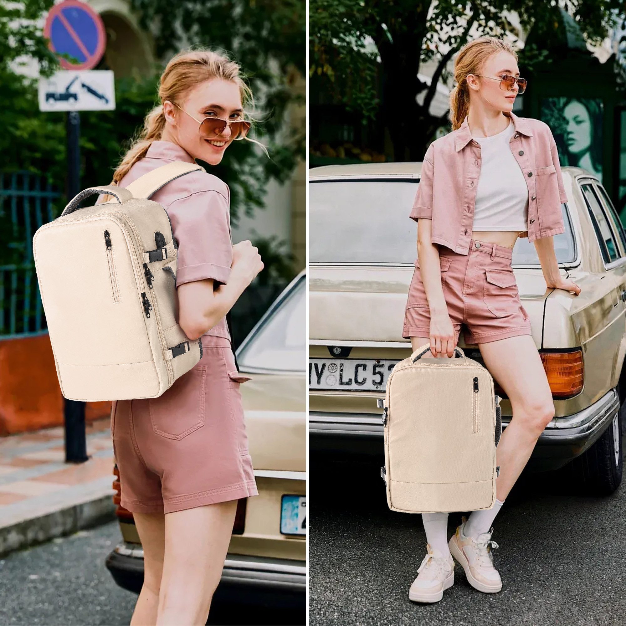 TAN.TOMI Cityrucksack Rucksack Wasserdichter Backpack Schultasche mit Lapto günstig online kaufen