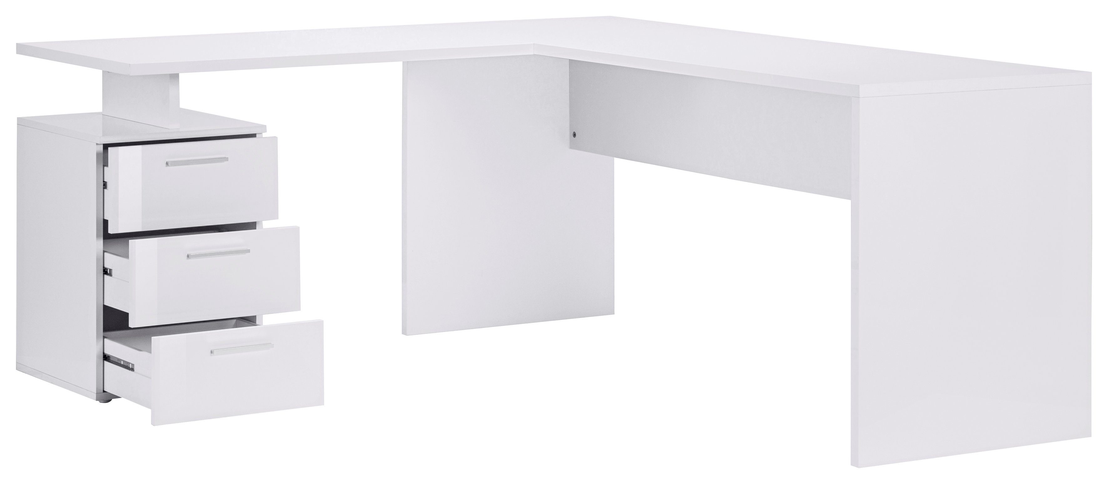 Home affaire Eckschreibtisch New Selina, Schreibtisch, Schubkästen, mit oder ohne Monitoraufsatz, B 180/160 cm – Bild 4 von 5