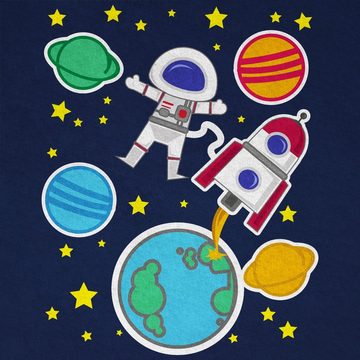 Shirtracer T-Shirt Weltall mit Astronaut Kindermotive