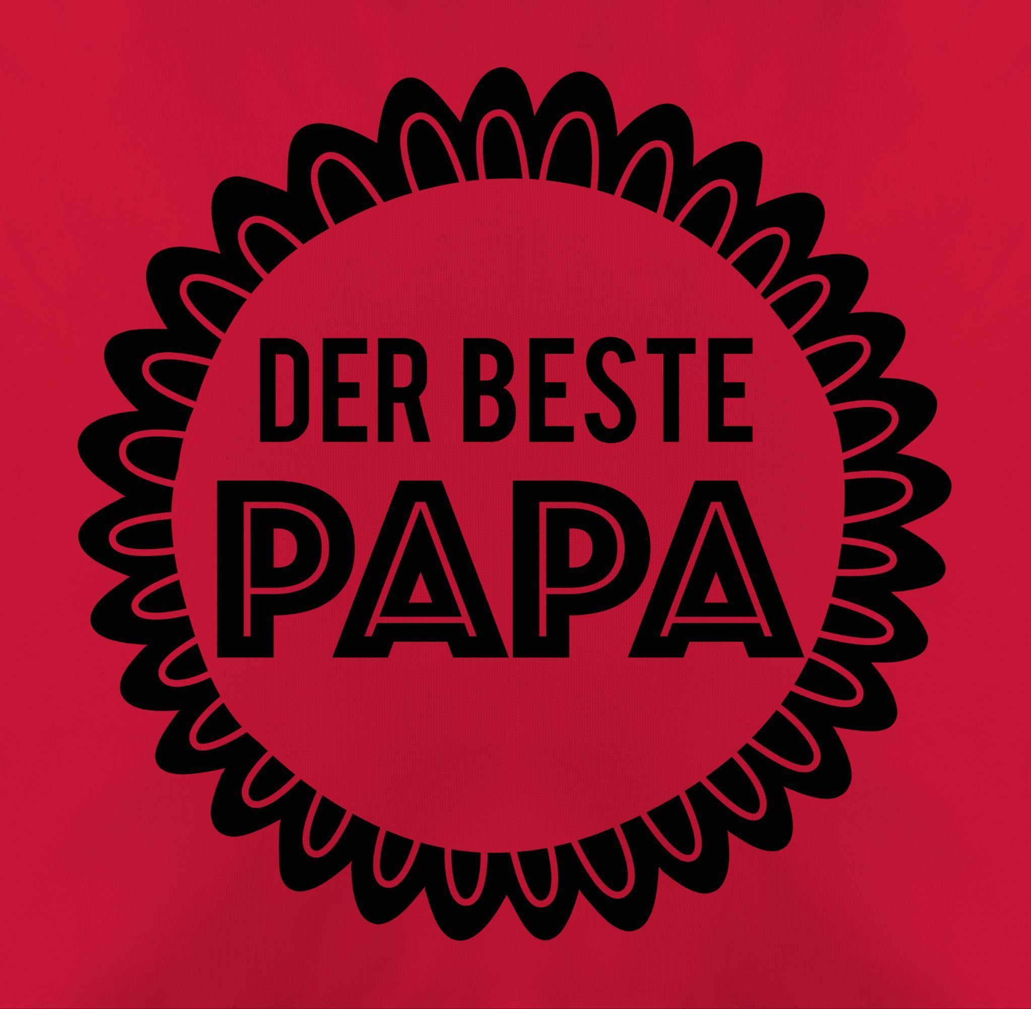 Der Vatertagsgeschenk 2 Papa schwarz, Rot beste Dekokissen Shirtracer Kissen