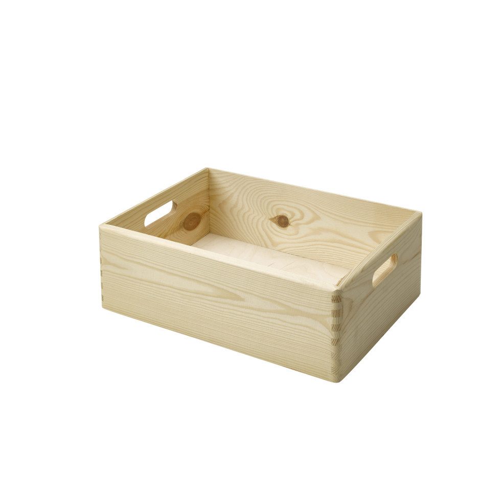 Trend Line Stapelbox Stapelbox Holz Größe M 30 x 40 x 13,5 cm