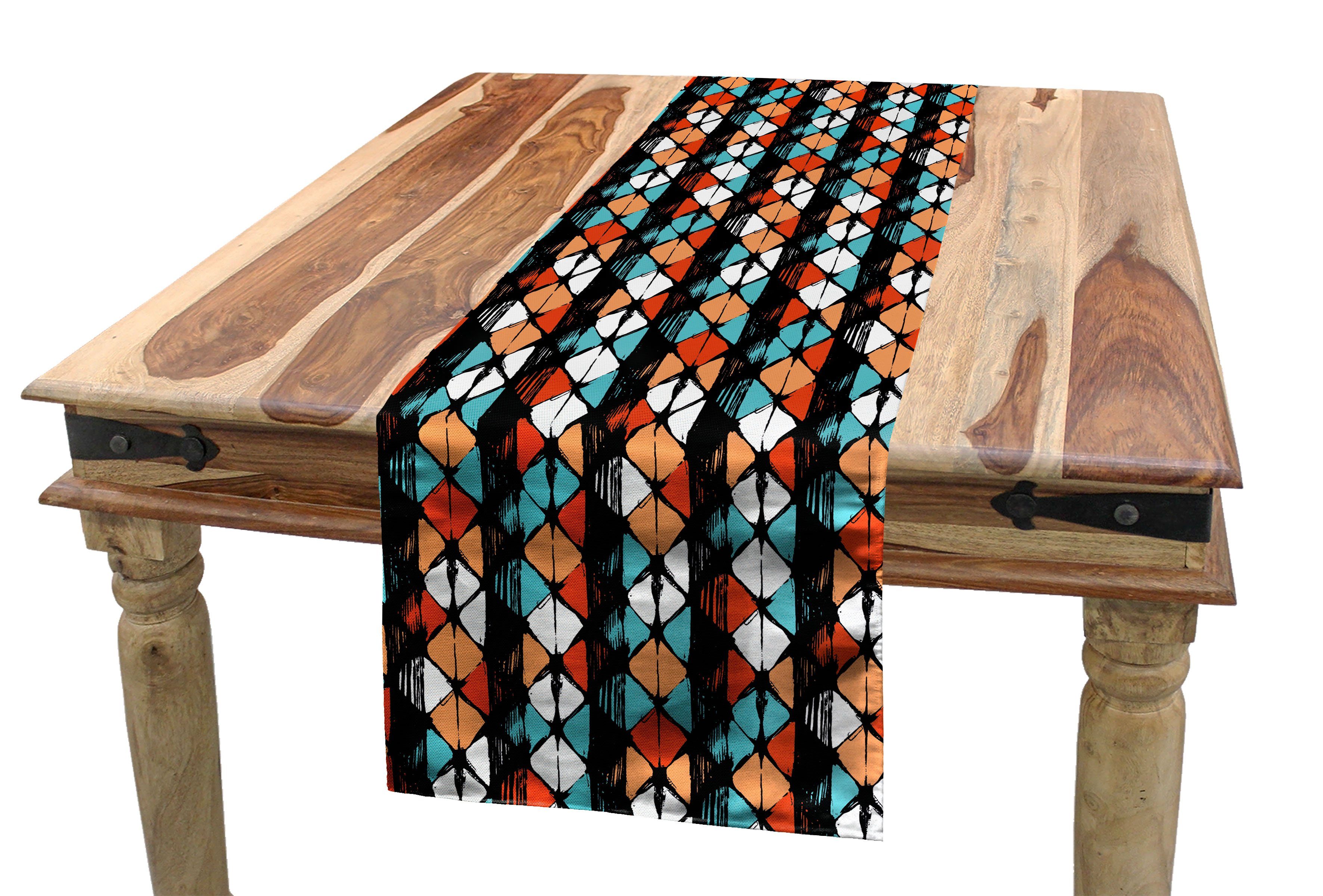 Tischläufer, Tischläufer Hexagon Küche Dekorativer Moderne Esszimmer Abakuhaus Geometrisch Rechteckiger Entwurf