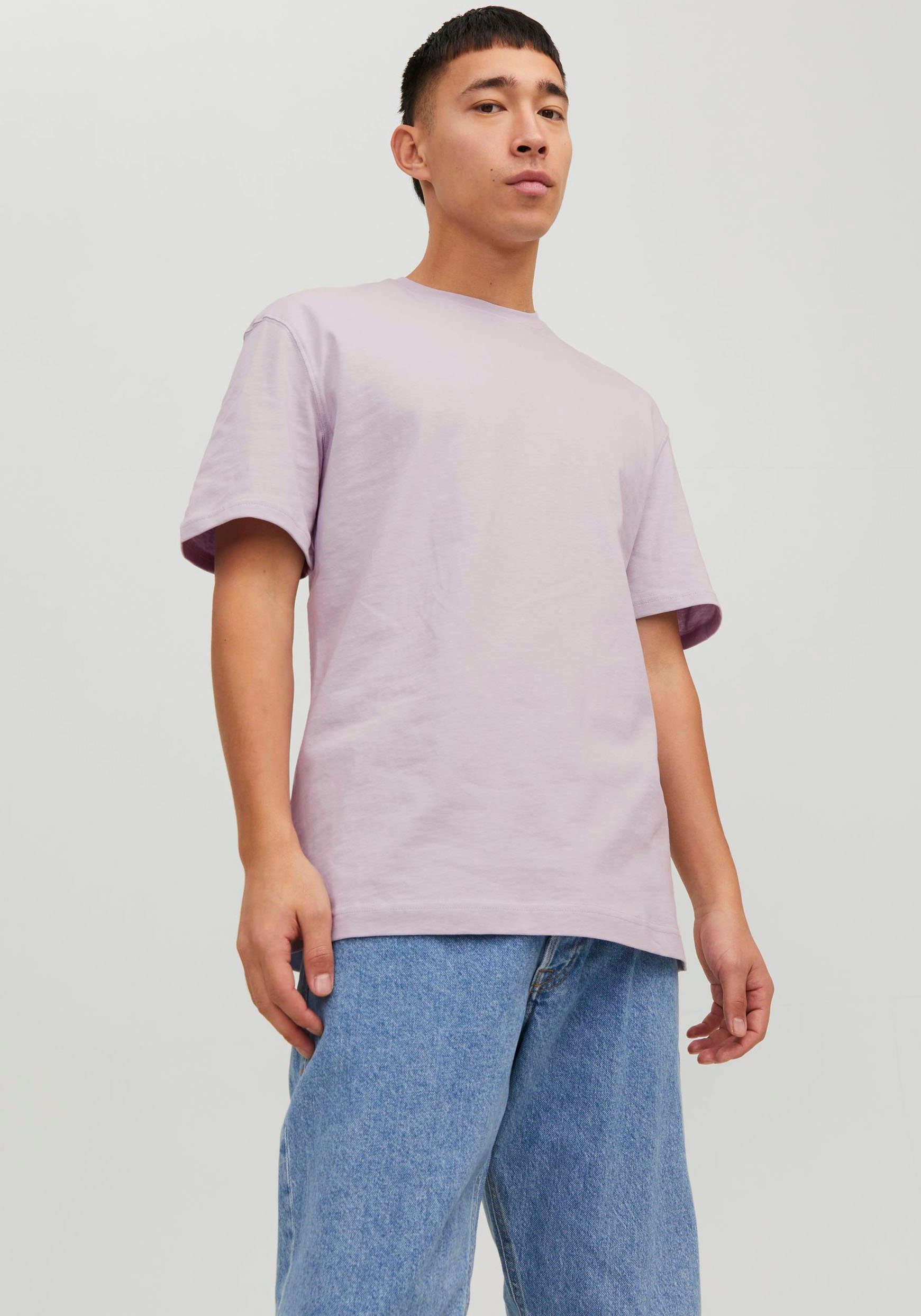 Jack & Jones Rundhalsshirt SS NOOS petal O-NECK orchid JJERELAXED TEE