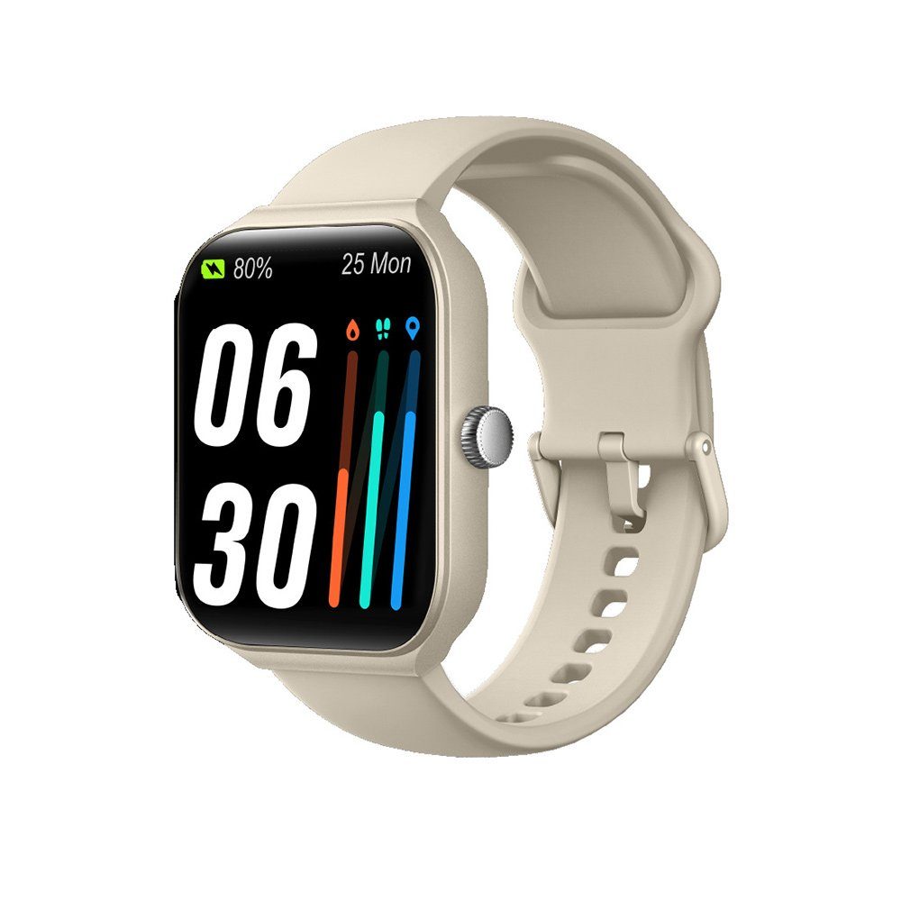 OKWISH Smart Watch Armbanduhr Sportuhr Fitness Uhr Uhren Tracker Damen Herren Smartwatch (1,95 Zoll, 300mAh Li-Ionen) IP68 Wasserdicht Fitnessuhr Armband Uhr mit Alexa Built-in, 1-tlg., Touchscreen, Pulsmesser Schrittzähler Schlafmonitor Aktivitätstracker