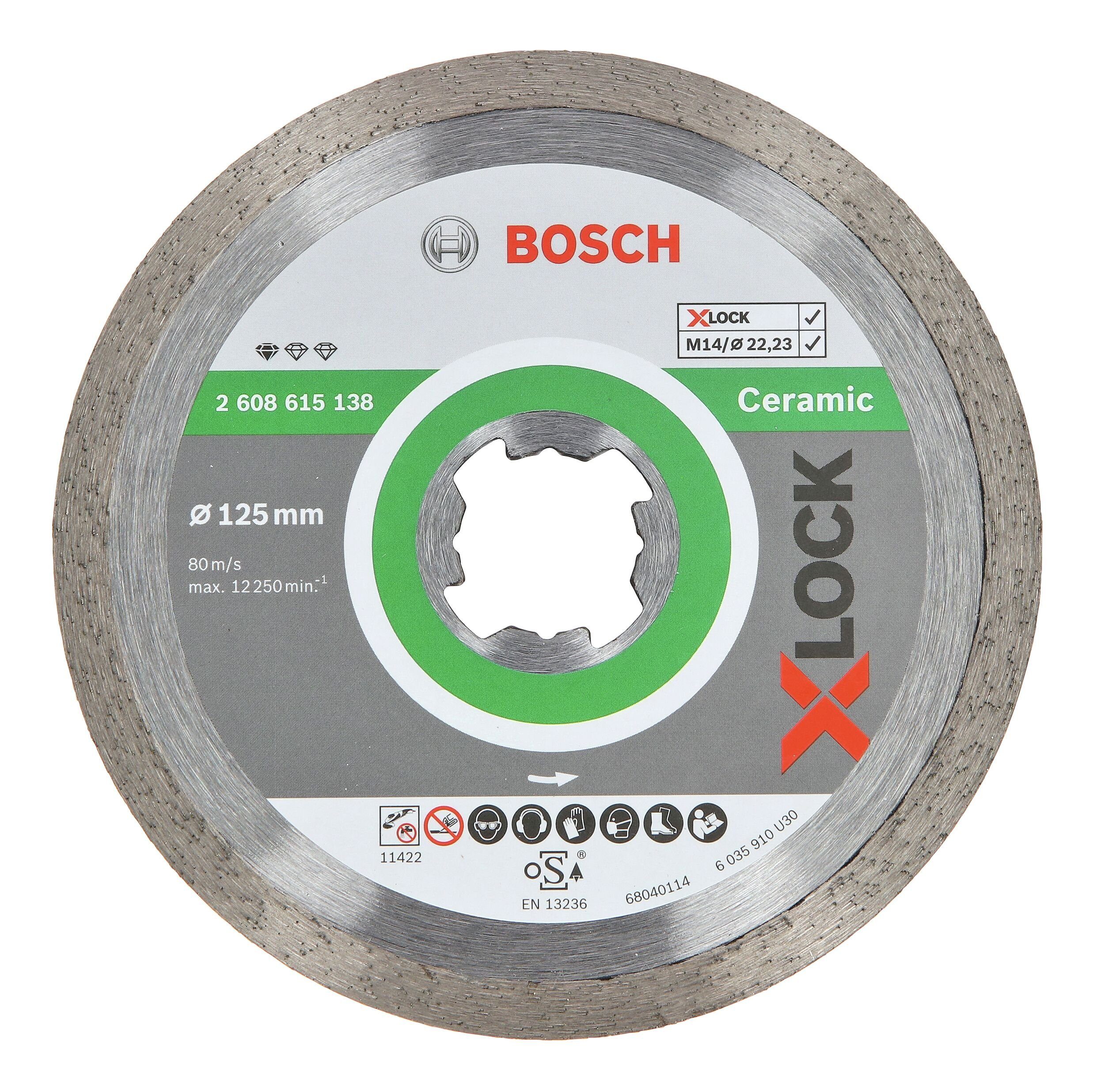 BOSCH Trennscheibe, Ø 125 mm, Line Standard for Ceramic Diamanttrennscheibe X-LOCK - 125 x 22,23
