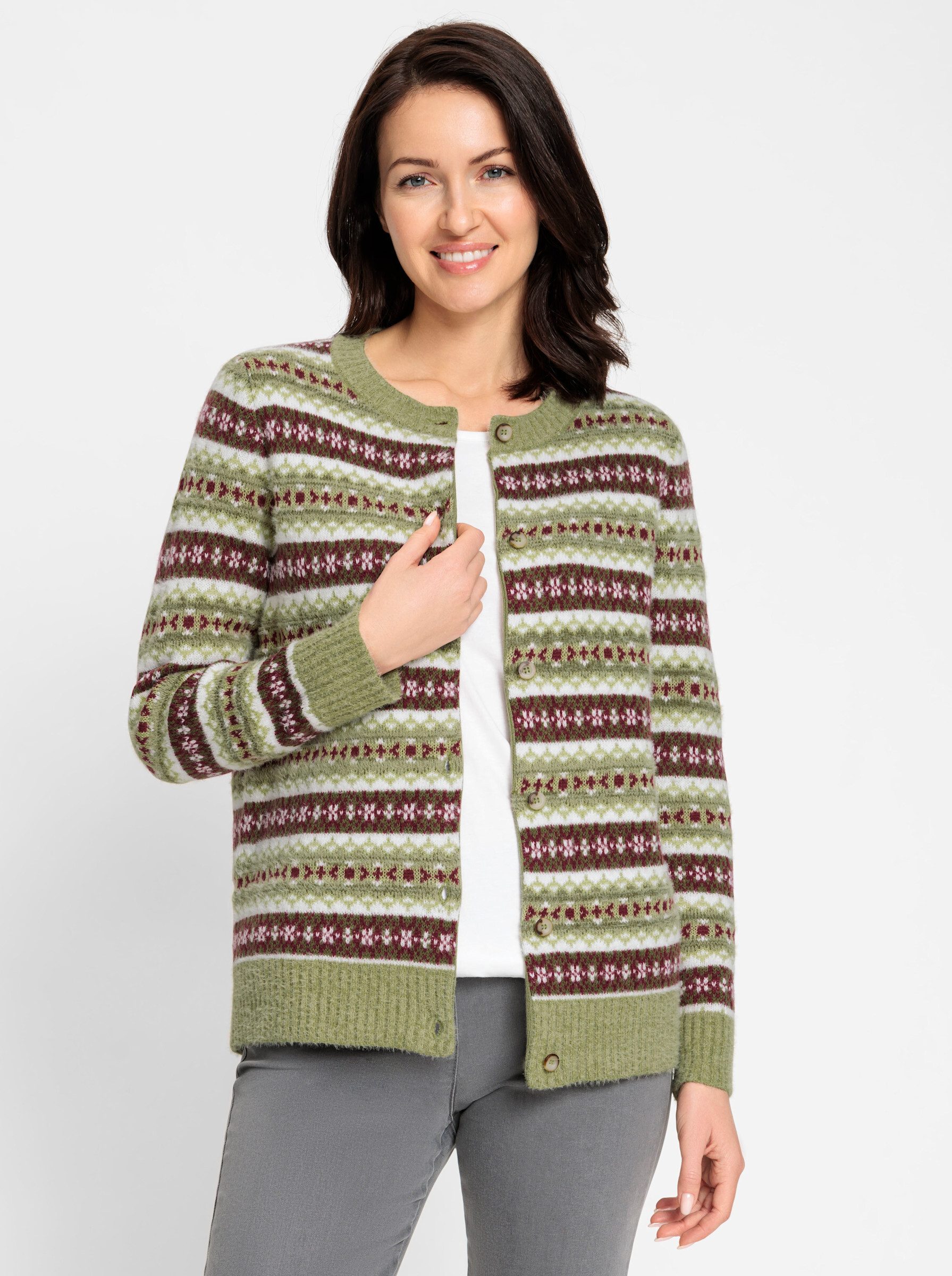 Inspirationen Jacquardstrickjacke günstig online kaufen
