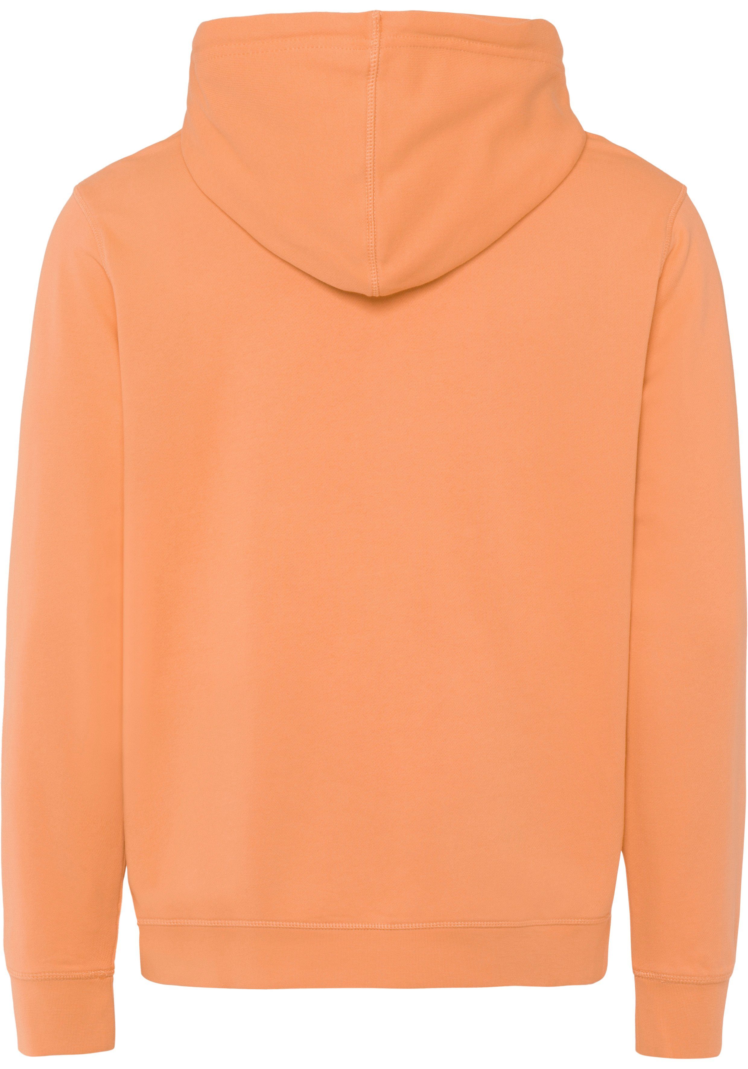 mit light/pastell_orange gesticktem BOSS Wetalk Kapuzensweatshirt Markenlabel BOSS (1-tlg) ORANGE