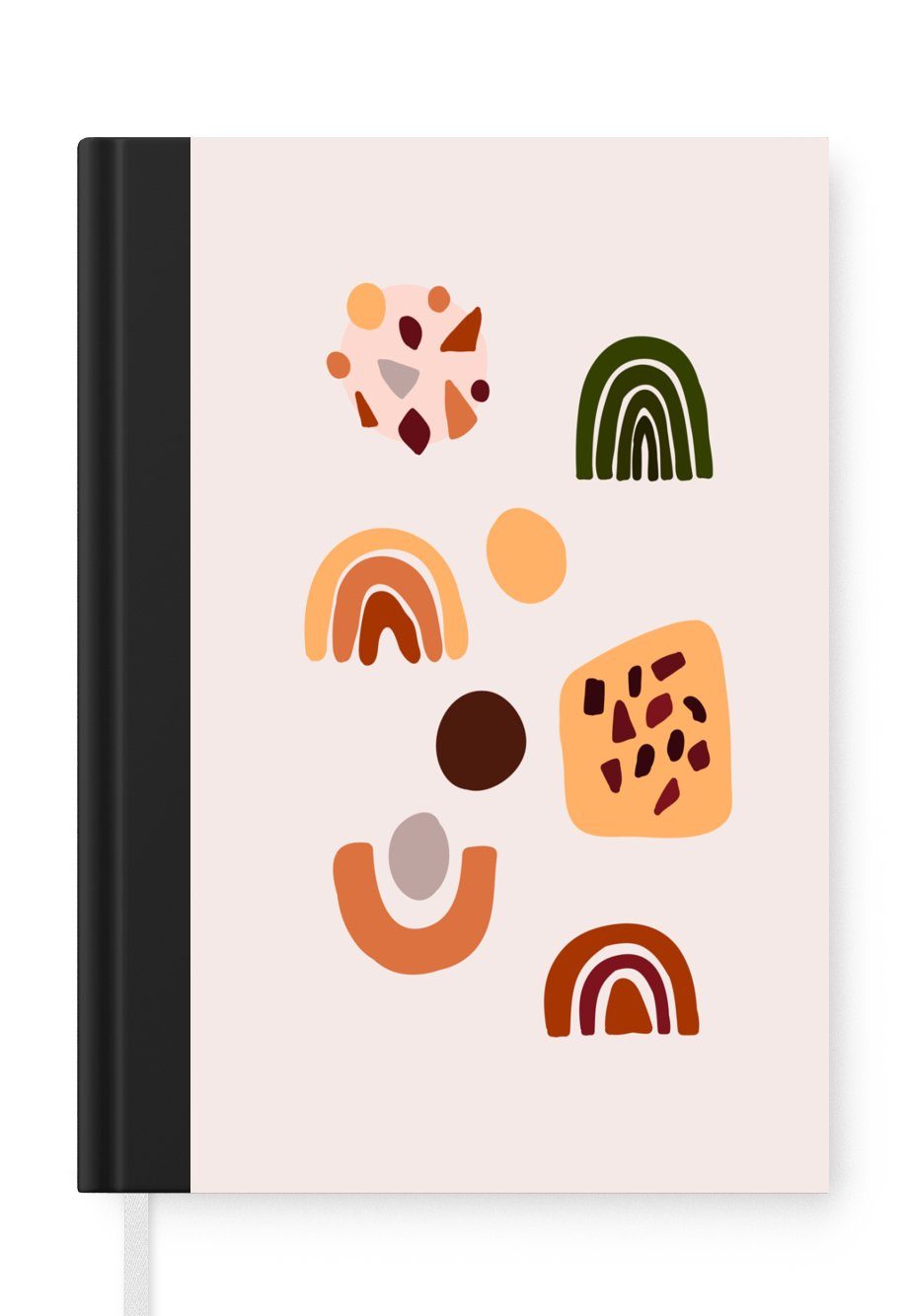 MuchoWow Notizbuch - Haushaltsbuch Abstrakt Design, 98 Merkzettel, - Notizheft, A5, Winter Seiten, Tagebuch, Journal