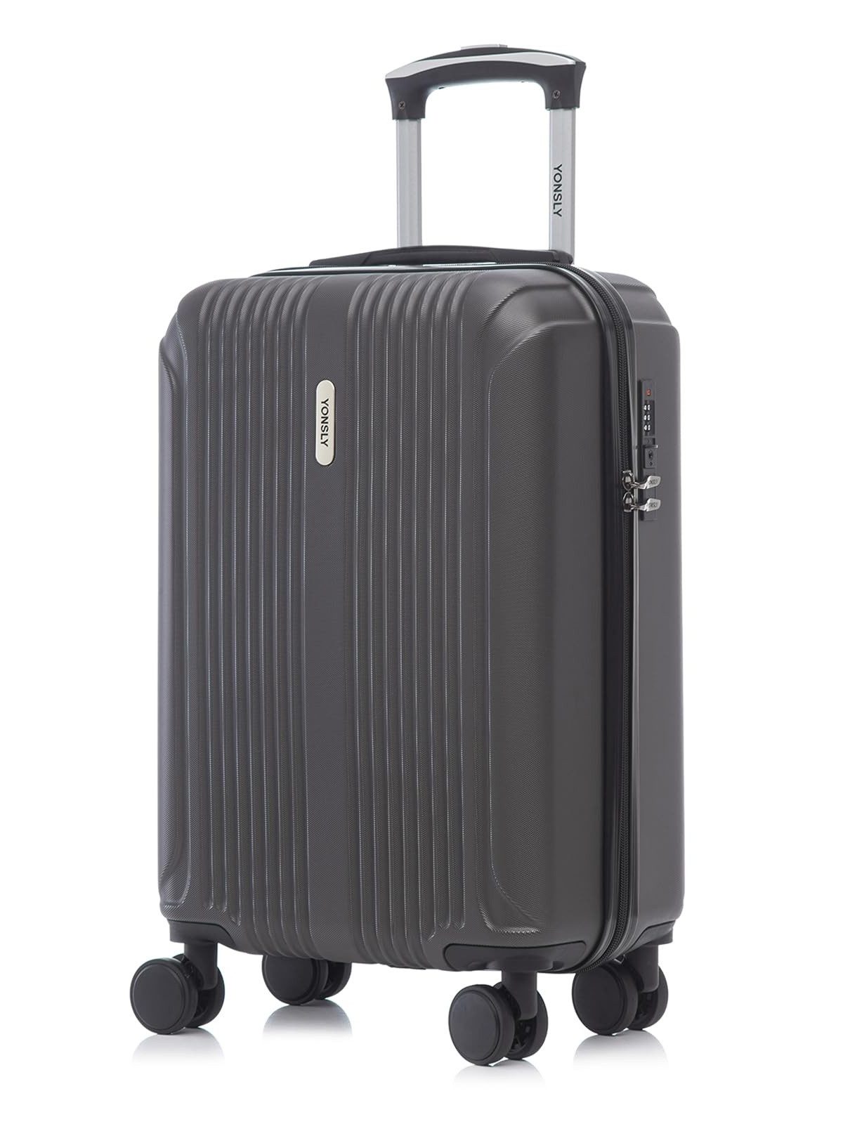 YONSLY Koffer Hartschalenreisekoffer Trolley mit Zahlenschloss, Rollkoffer, 4 Rollen, Wasserabweisend Stoßfest Robust