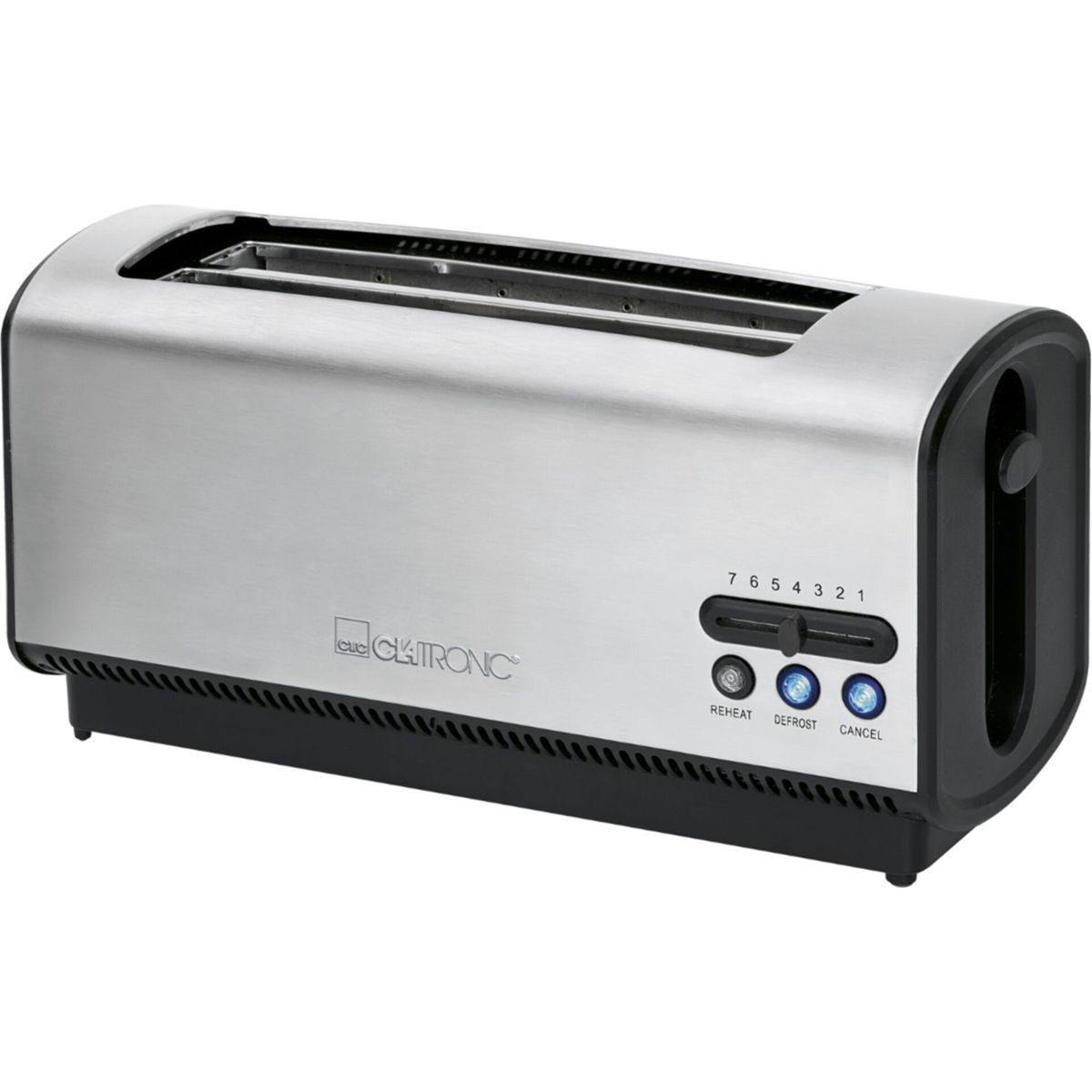 CLATRONIC Toaster TA 3687 inox 4 Scheiben-Langschlitztoaster