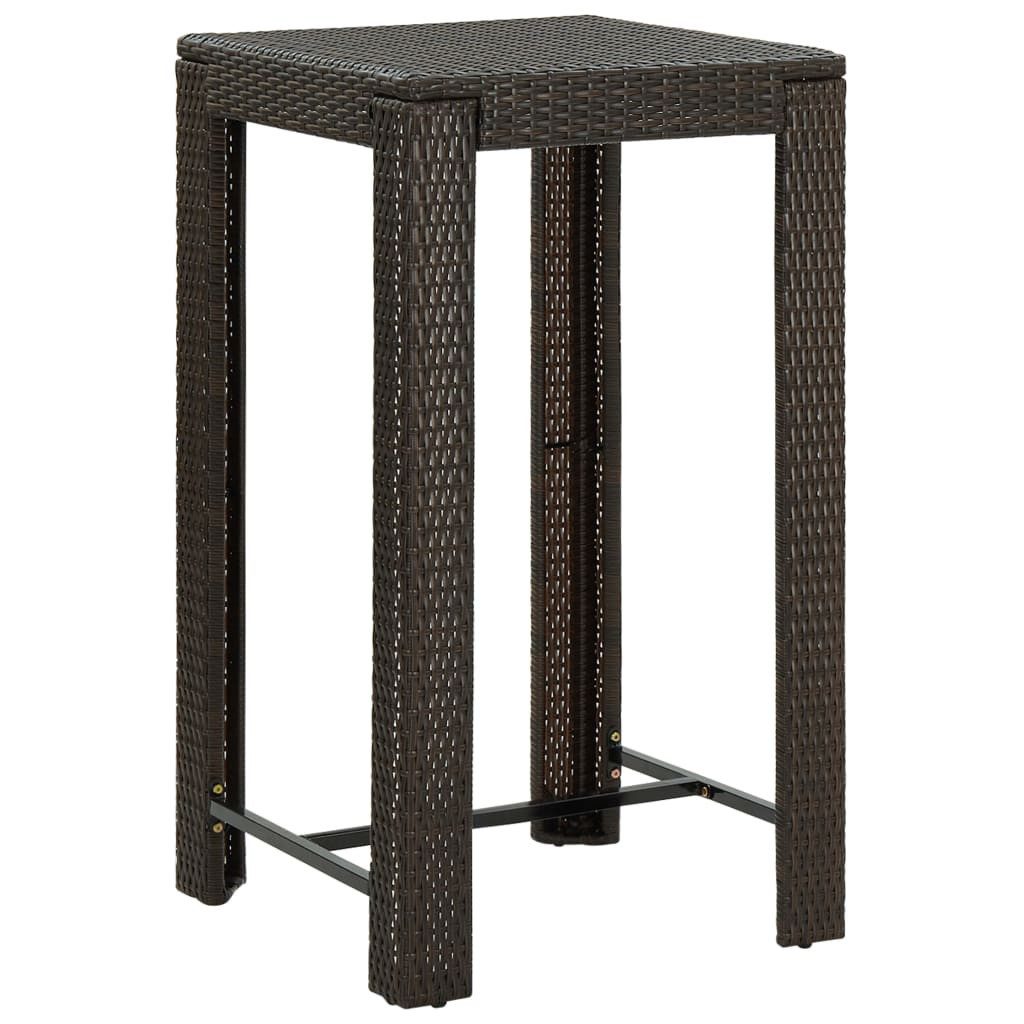 vidaXL Gartentisch Garten-Bartisch Braun 60,5x60,5x110,5 cm günstig online kaufen