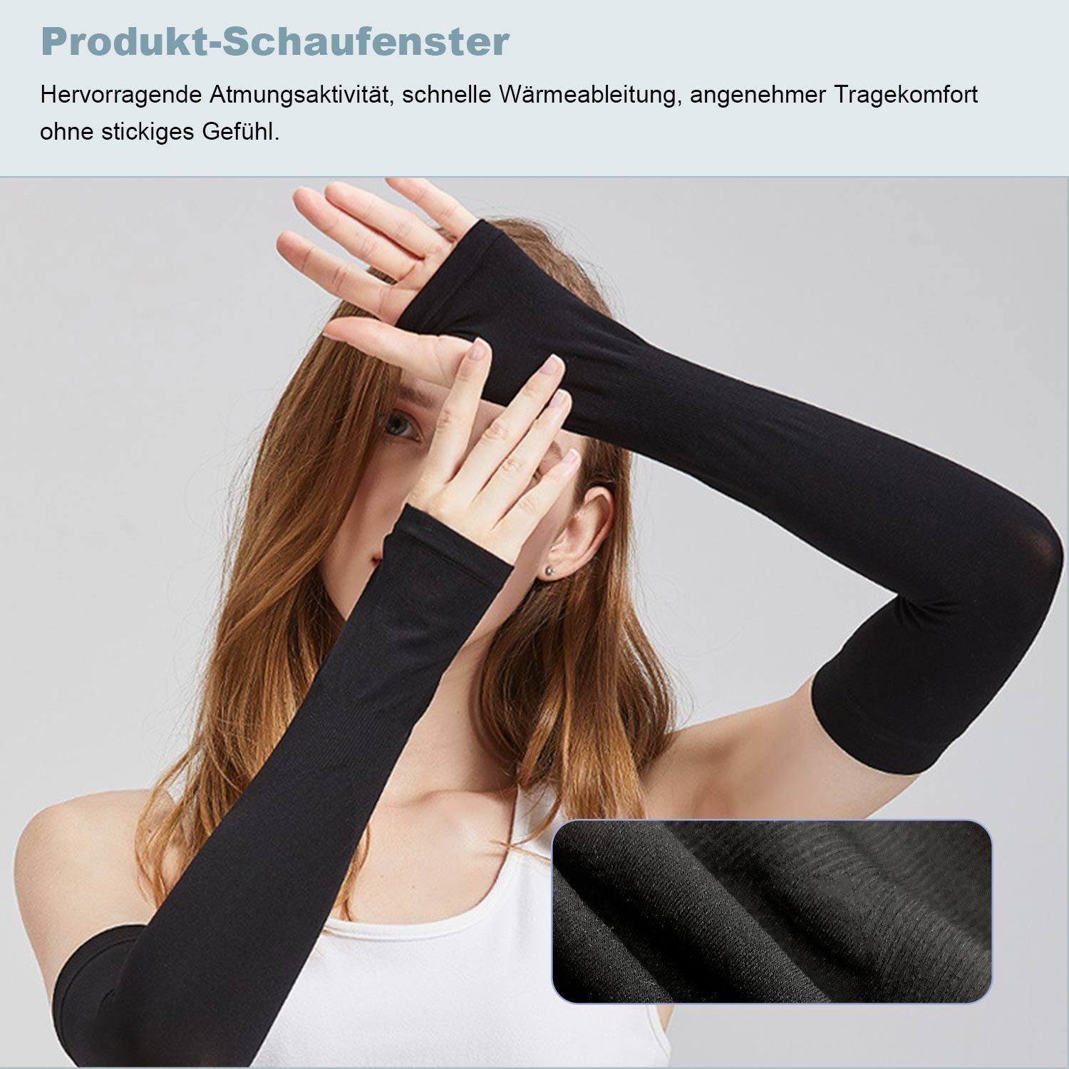 nsihing Armlinge 2st UV Schutz Ärmel Atmungsaktiv mit kühlendem Effekt für Outdoor (2-St)