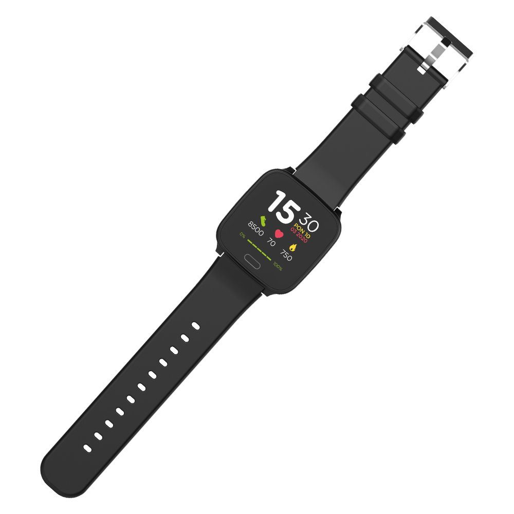 Forever JW-100 Forever Smartwatch Schritt, Kinder Zeit, Smartwatch Armbanduhr Datum Schwarz GO