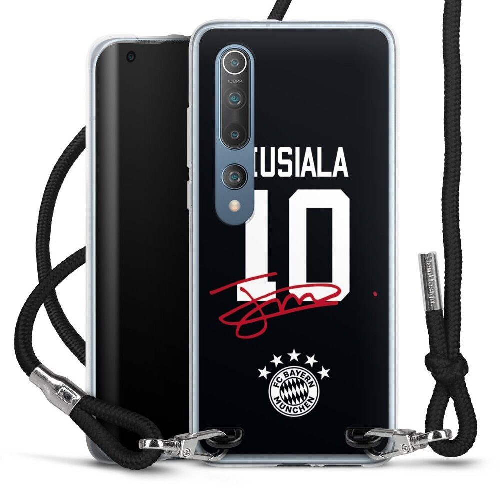 DeinDesign Handyhülle FC Bayern München Jamal Musiala FCB Musiala 10, Xiaomi Mi 10 Handykette Hülle mit Band Case zum Umhängen
